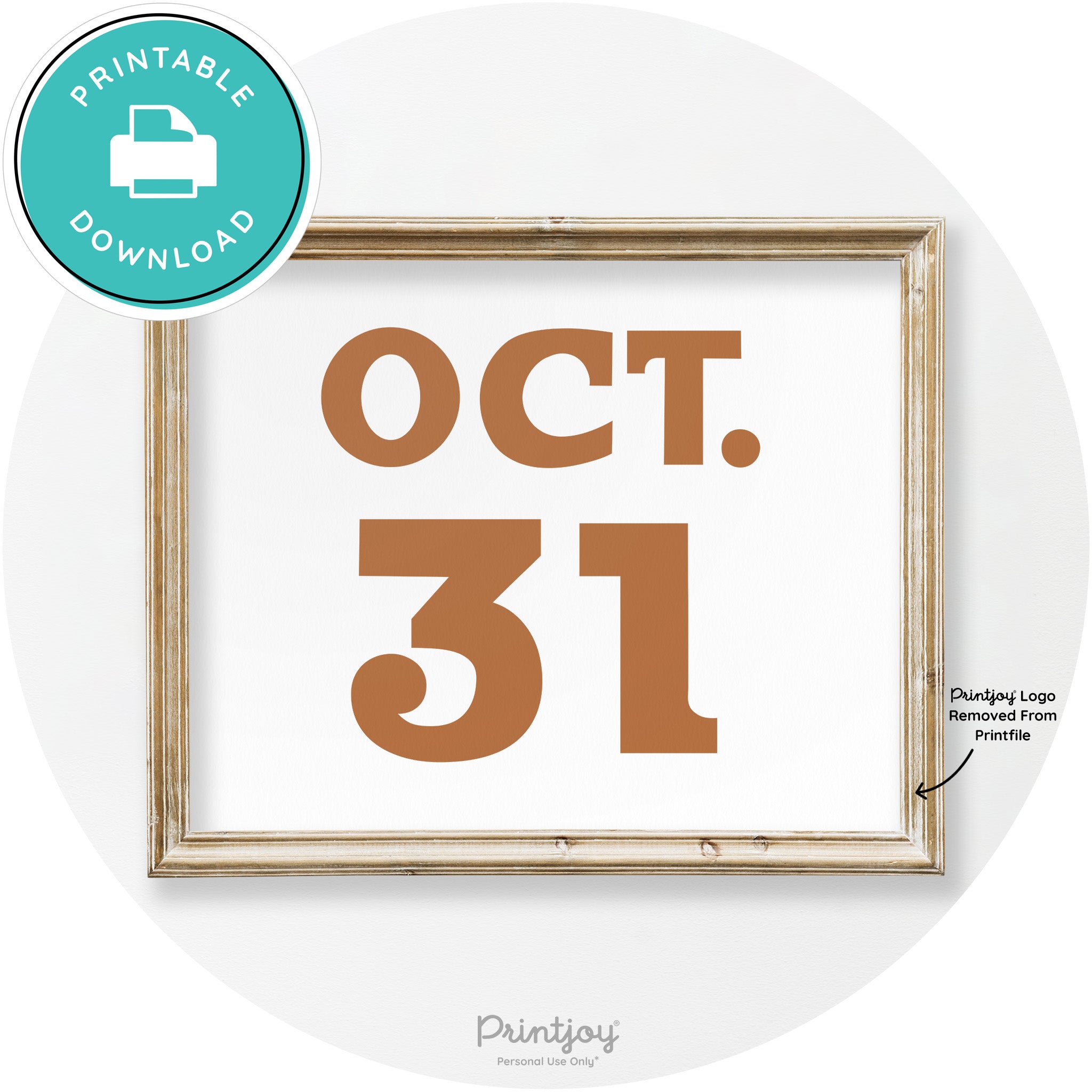 October 31 Halloween Day Vintage Halloween Wall Art Free Printable