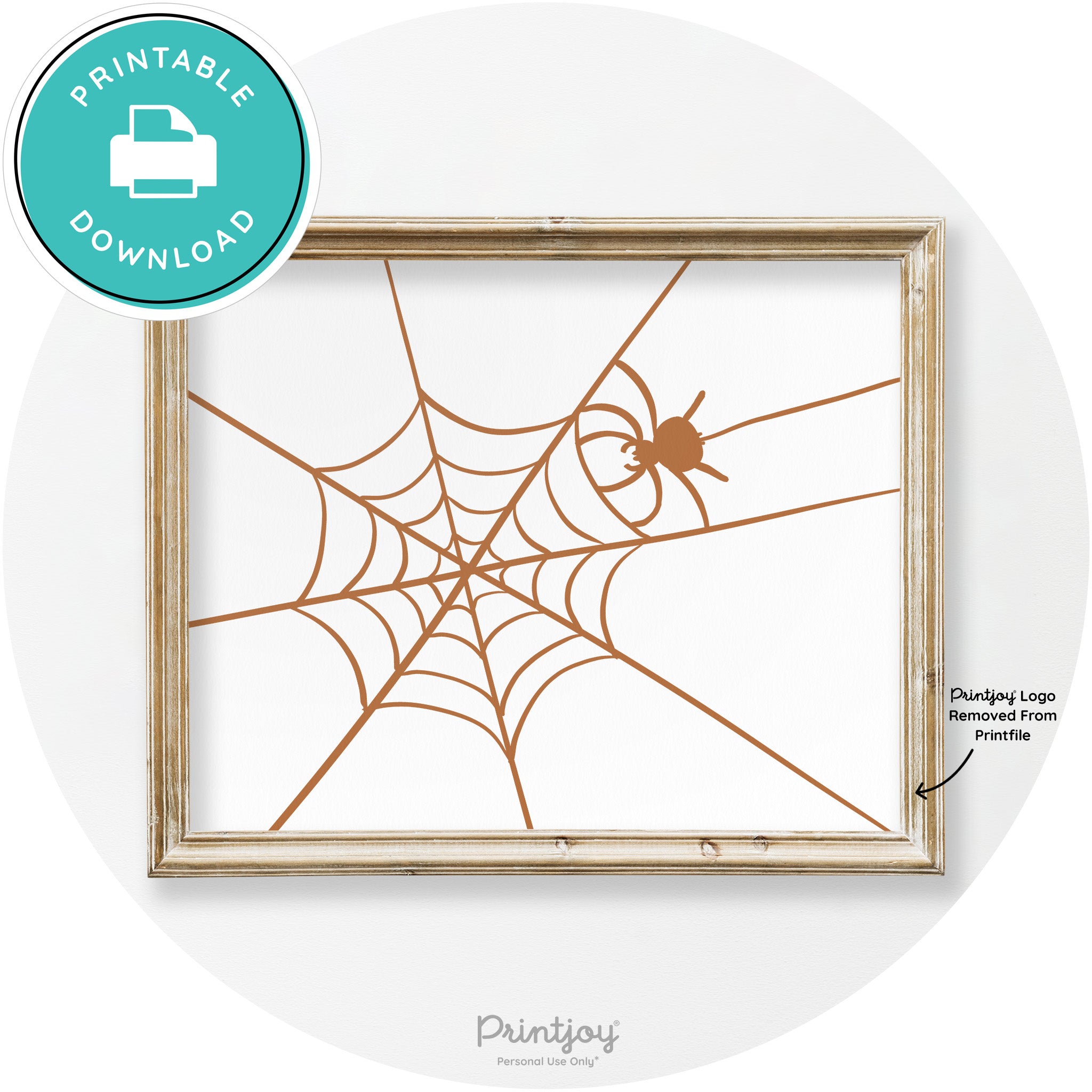 Halloween Spider Web Modern Vintage Wall Art Free Printable