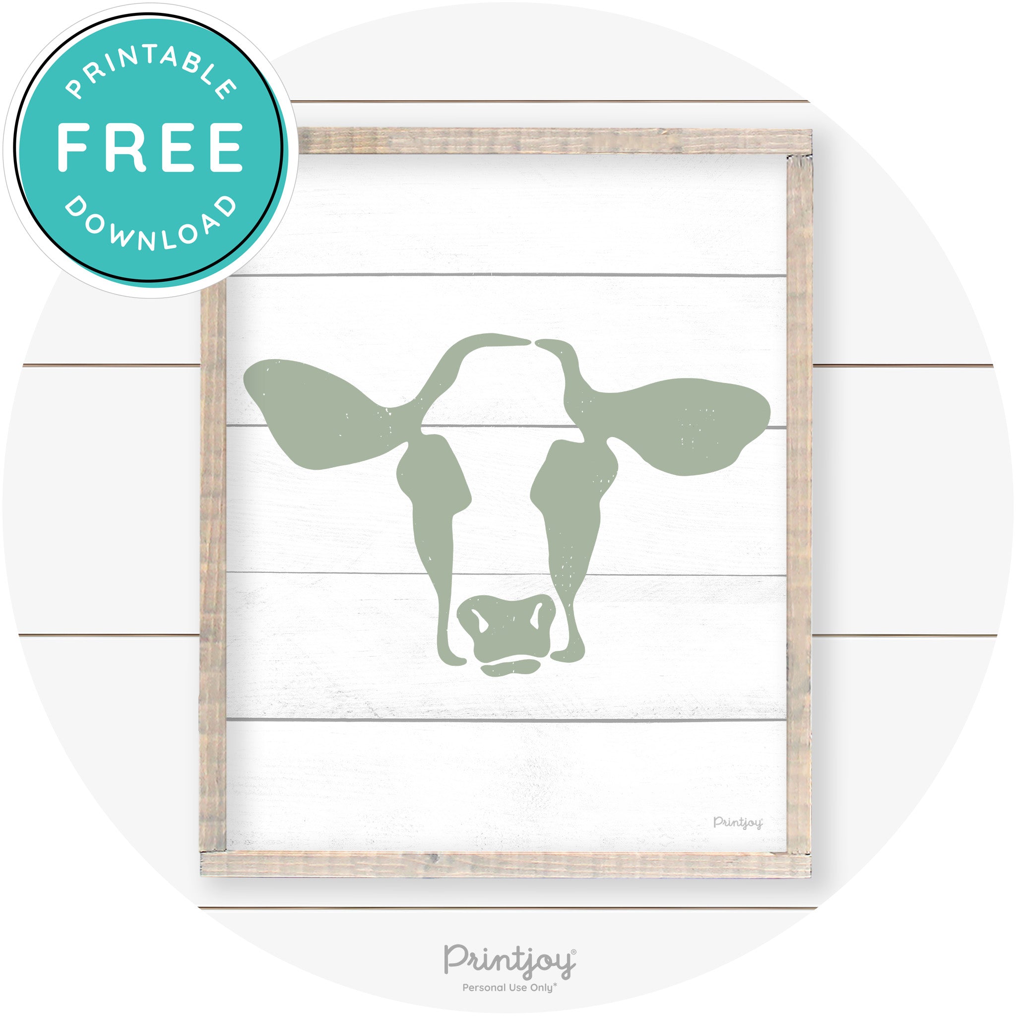 Cow Rustic Farmhouse Living Room Wall Art Decor Free Printable