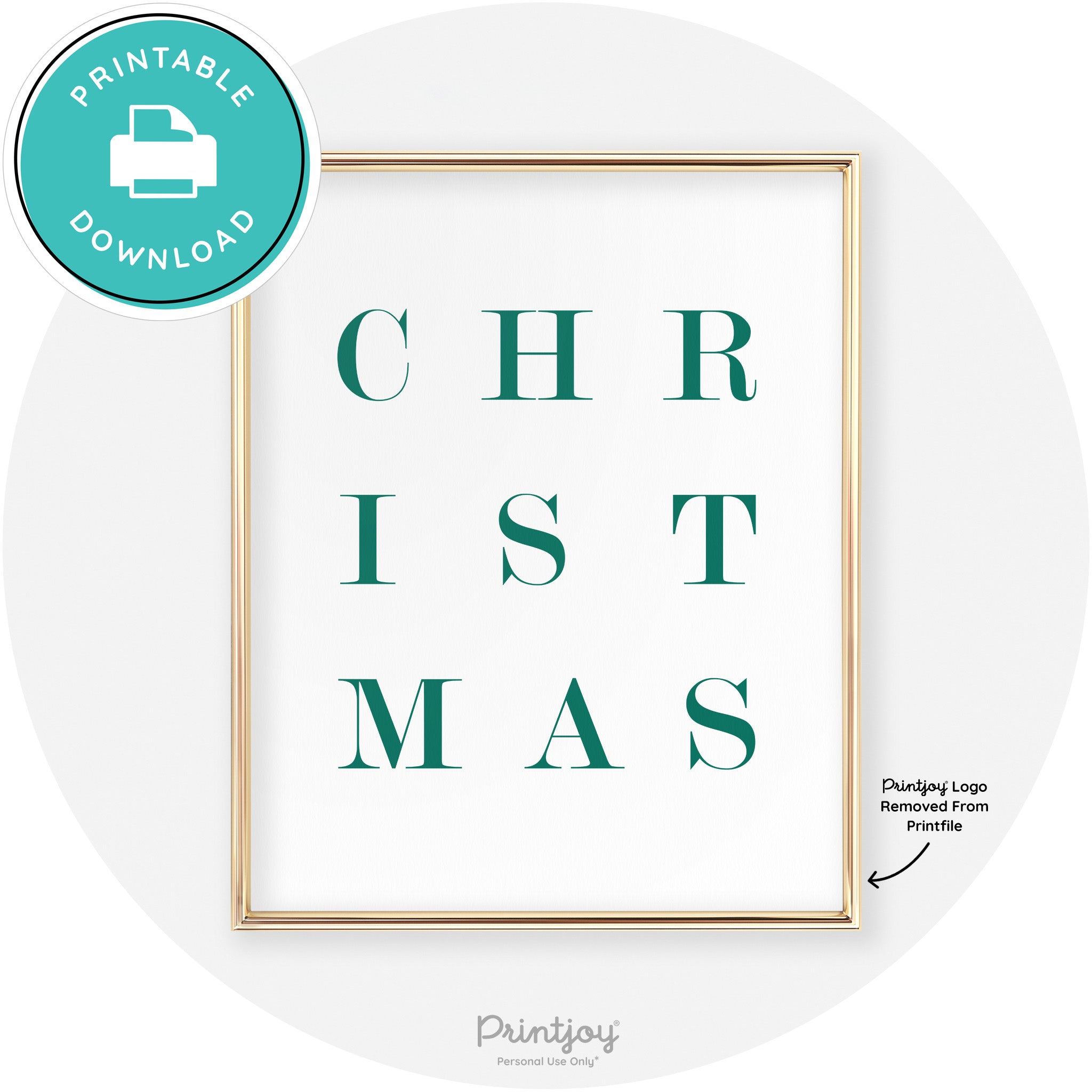 Christmas Typography Cute Modern Chic Decor Wall Art Free Printable