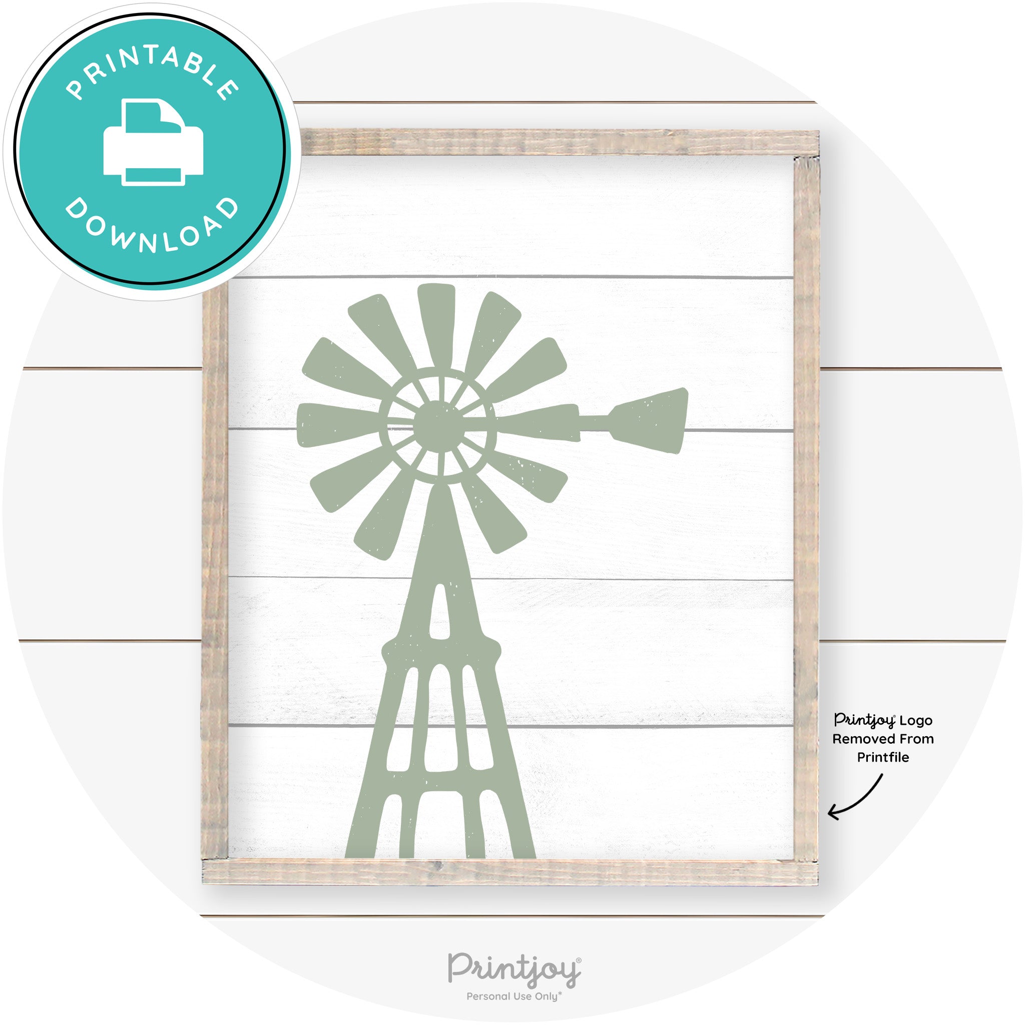 Windmill Rustic Farmhouse Living Room Wall Art Decor Free Printable