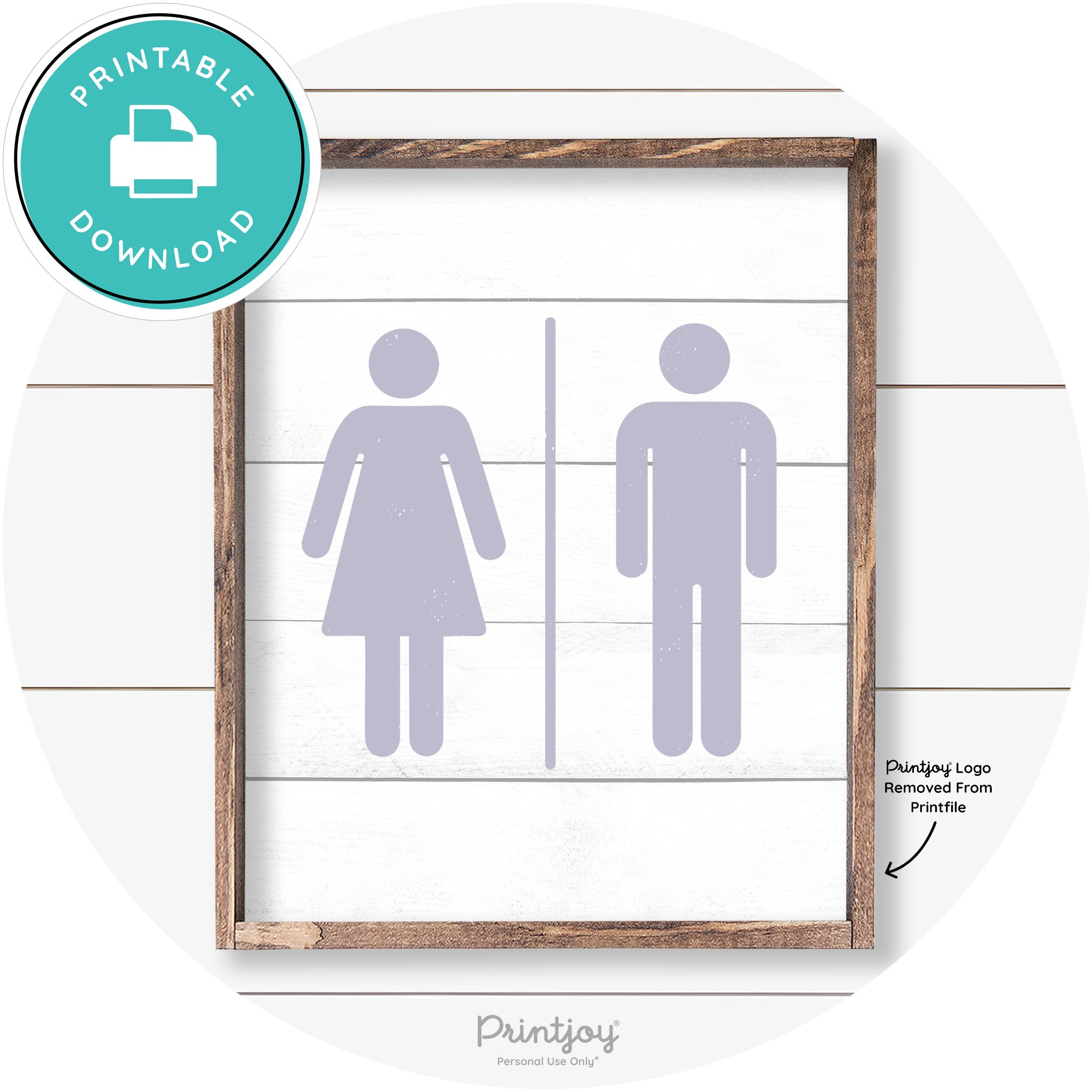 Restroom Sign Womens Mens Bathroom Farmhouse Art Free Printable
