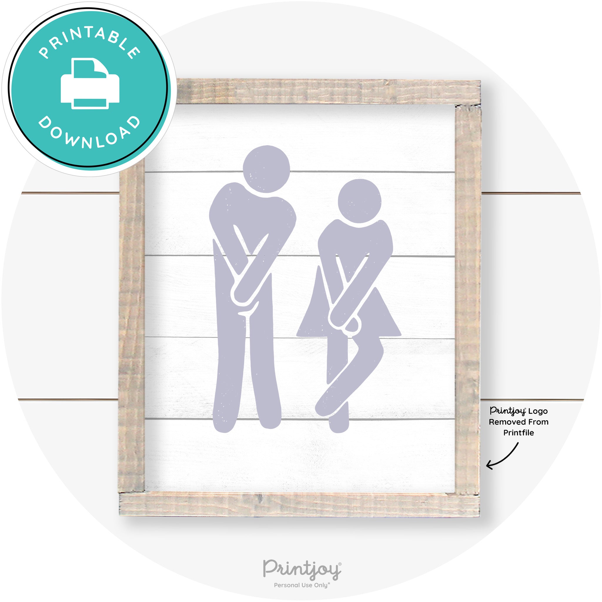 Potty Dance Gotta Go Sign Funny Farmhouse Wall Art Free Printable