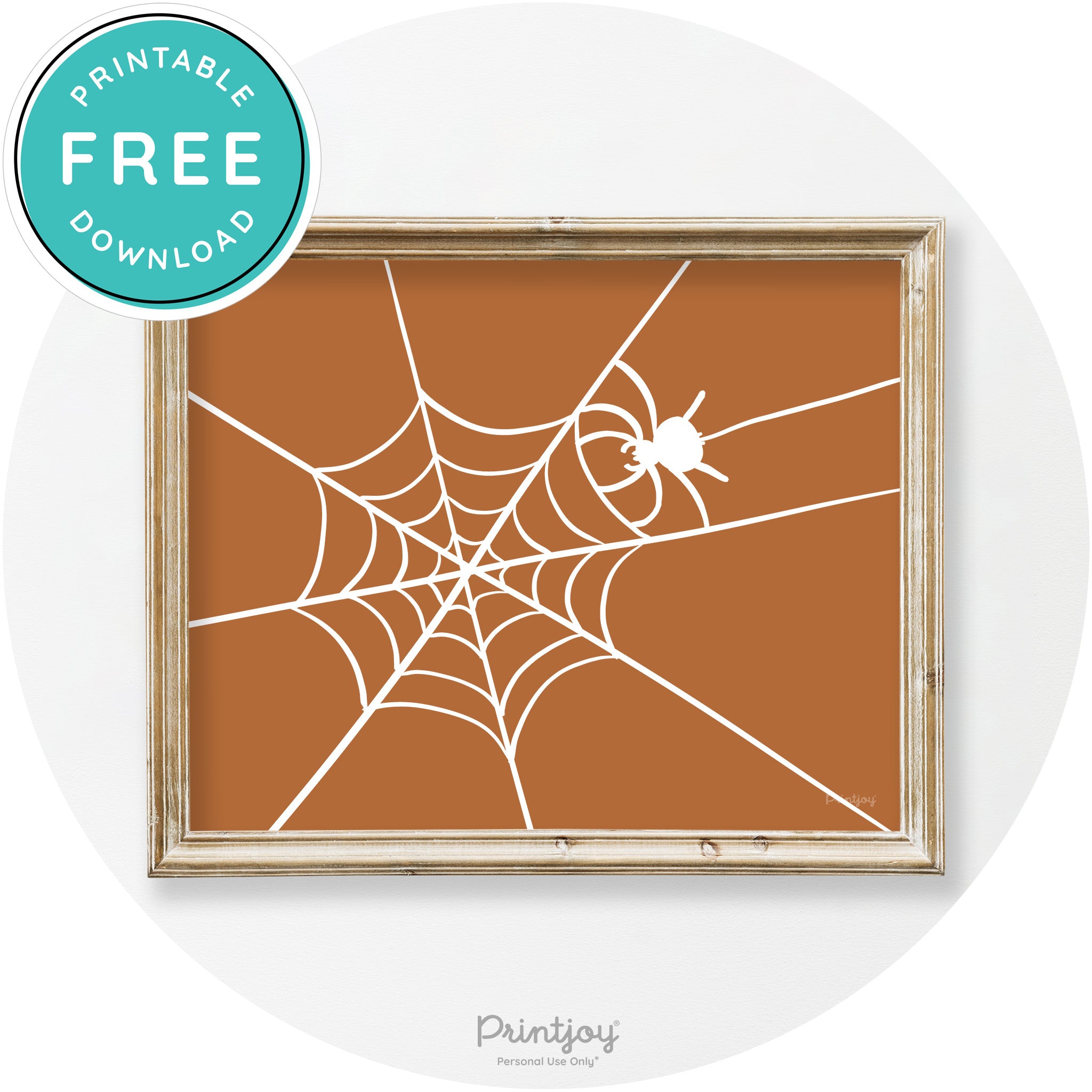 Halloween Spider Web Modern Vintage Wall Art Free Printable