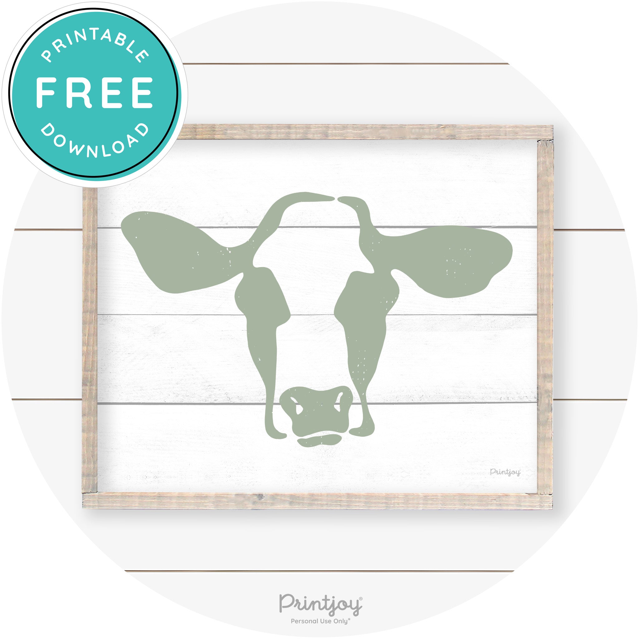 Cow Rustic Farmhouse Living Room Wall Art Decor Free Printable