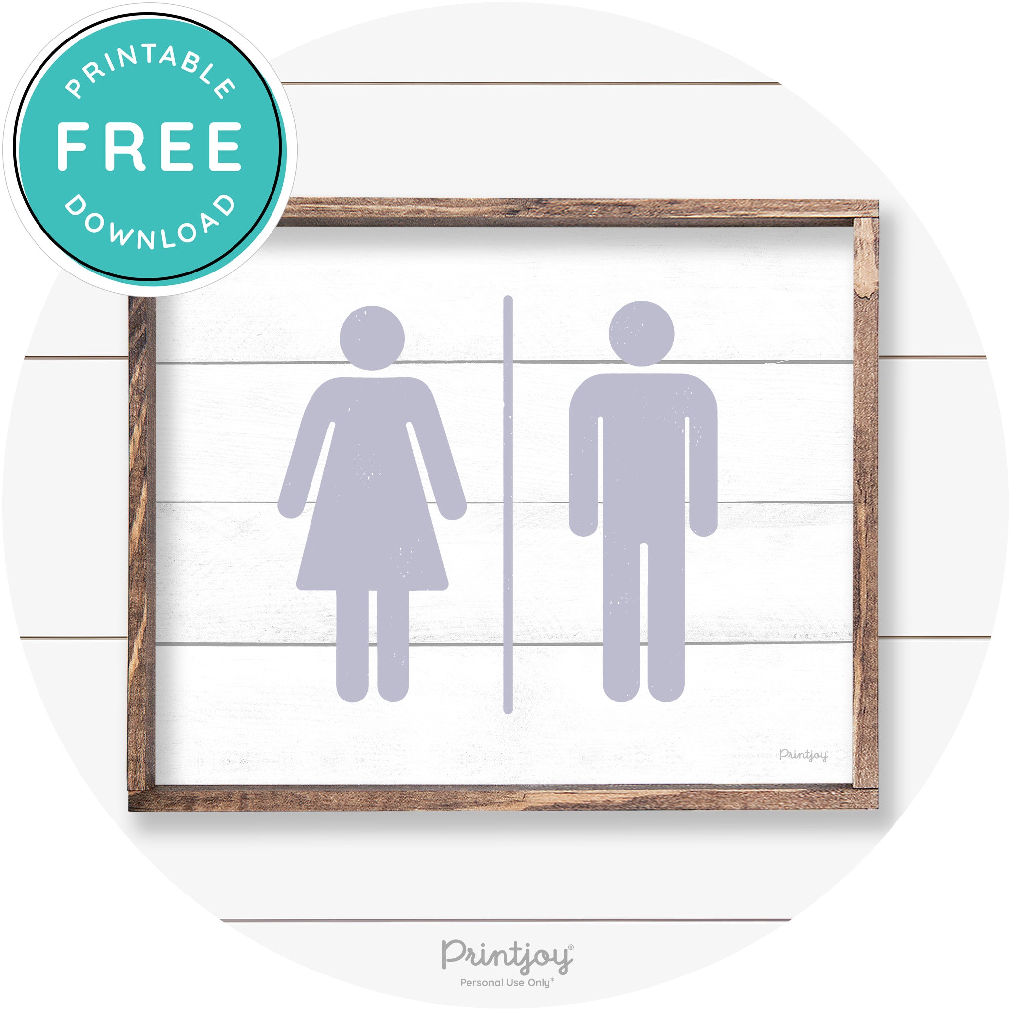 Restroom Sign Womens Mens Bathroom Farmhouse Art Free Printable