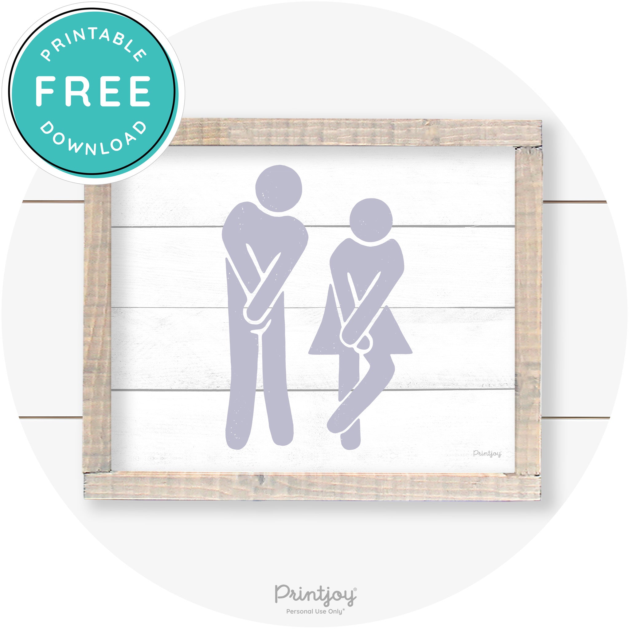 Potty Dance Gotta Go Sign Funny Farmhouse Wall Art Free Printable