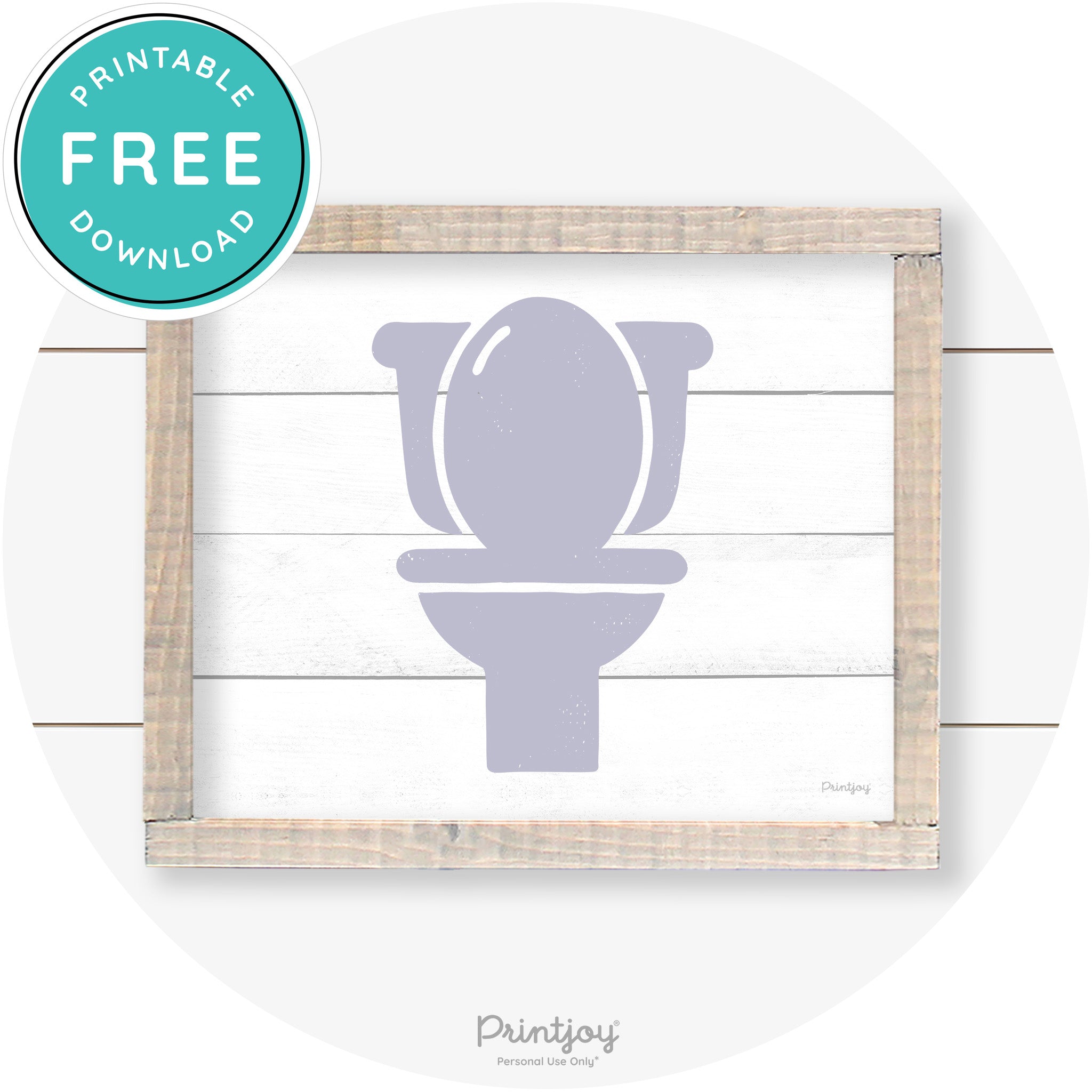 Toilet Seat Bathroom Sign Farmhouse Wall Art Decor Free Printable