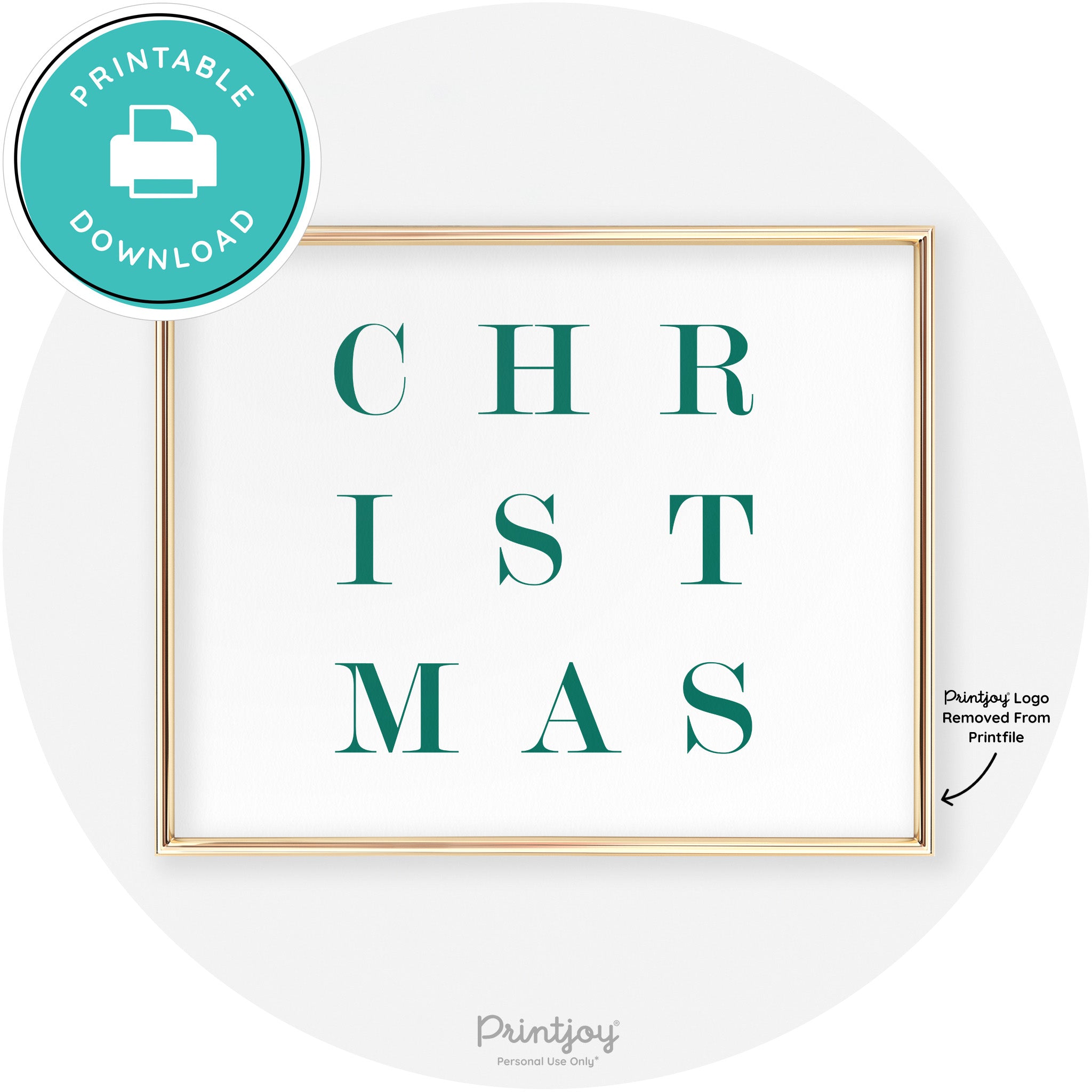 Christmas Typography Cute Modern Chic Decor Wall Art Free Printable