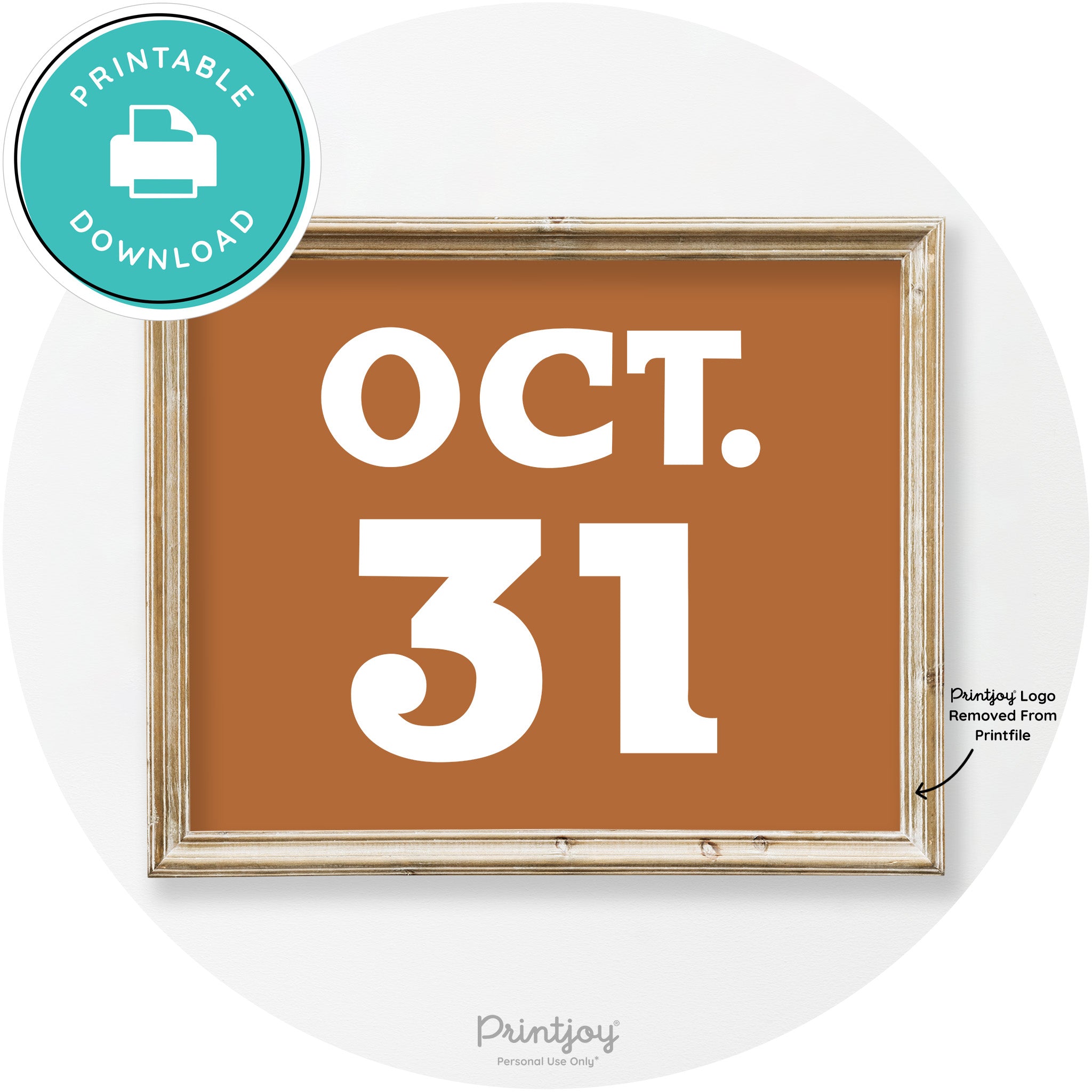 October 31 Halloween Day Vintage Halloween Wall Art Free Printable