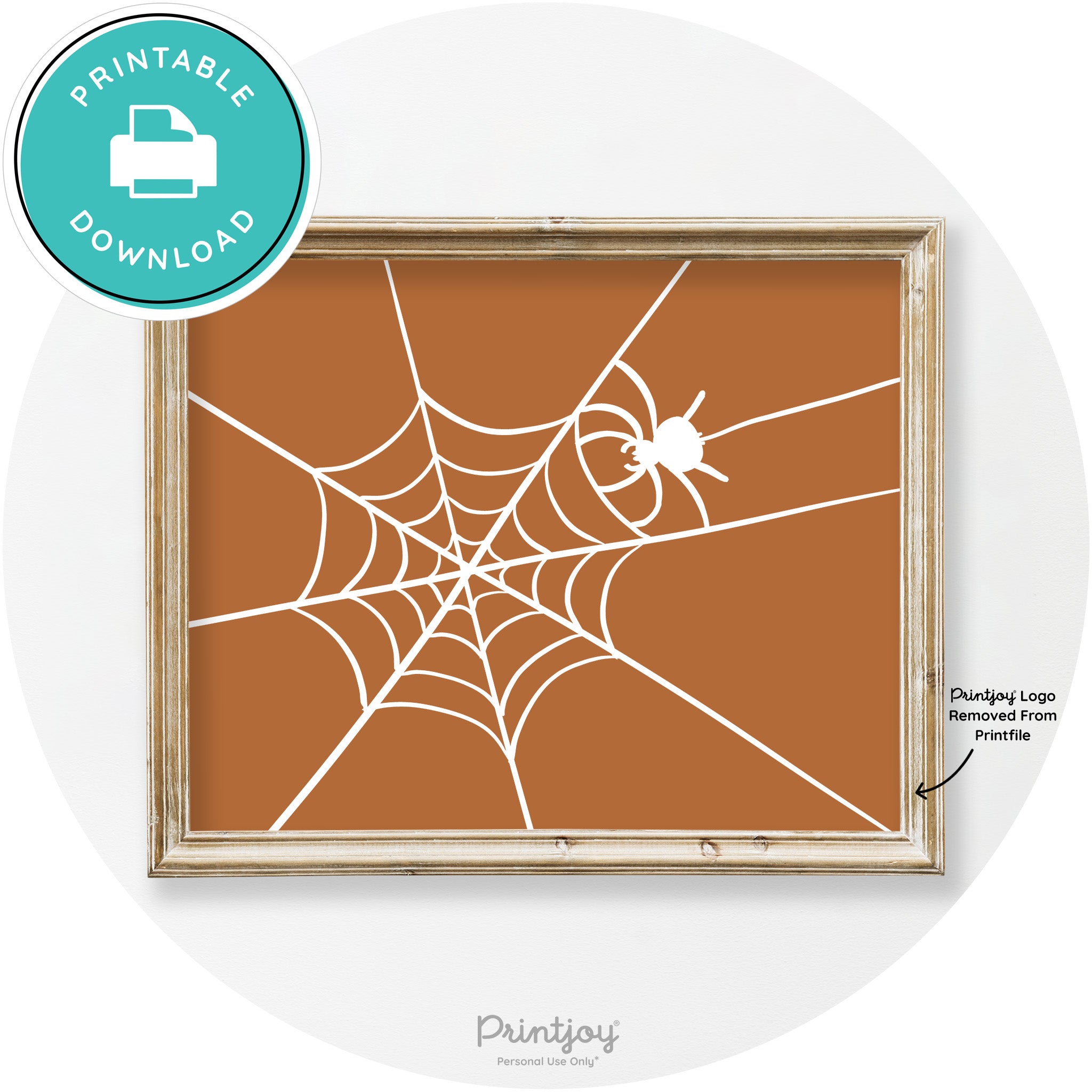 Halloween Spider Web Modern Vintage Wall Art Free Printable