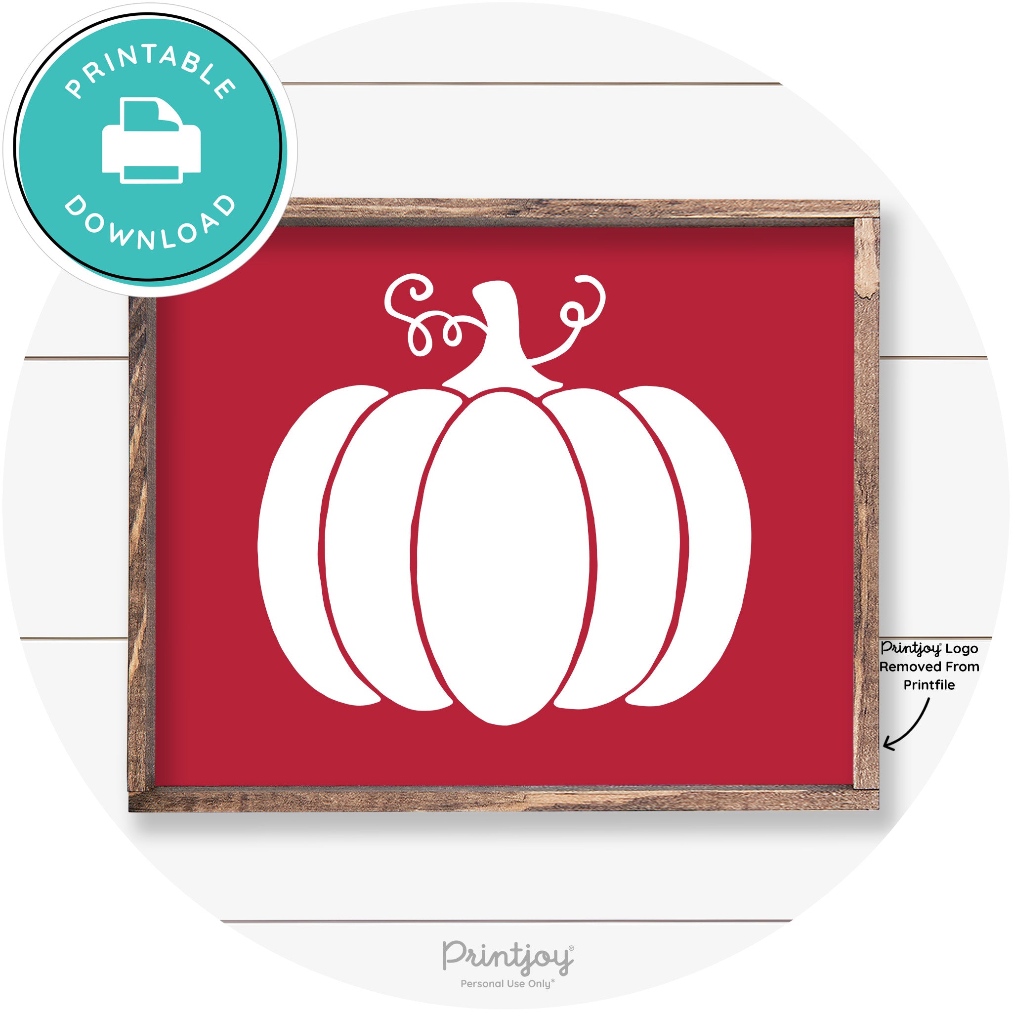 Pumpkin Thanksgiving Cute Farmhouse Wall Art Decor Free Printable