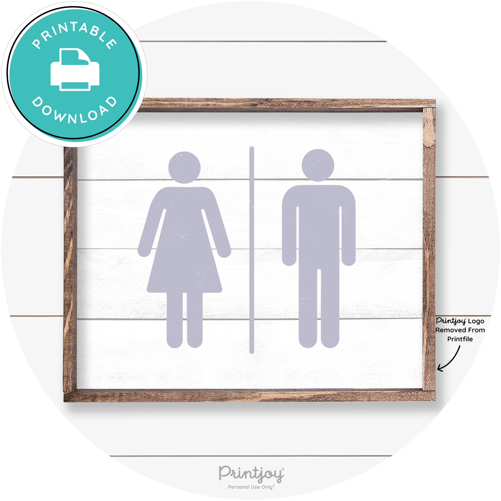 Restroom Sign Womens Mens Bathroom Farmhouse Art Free Printable