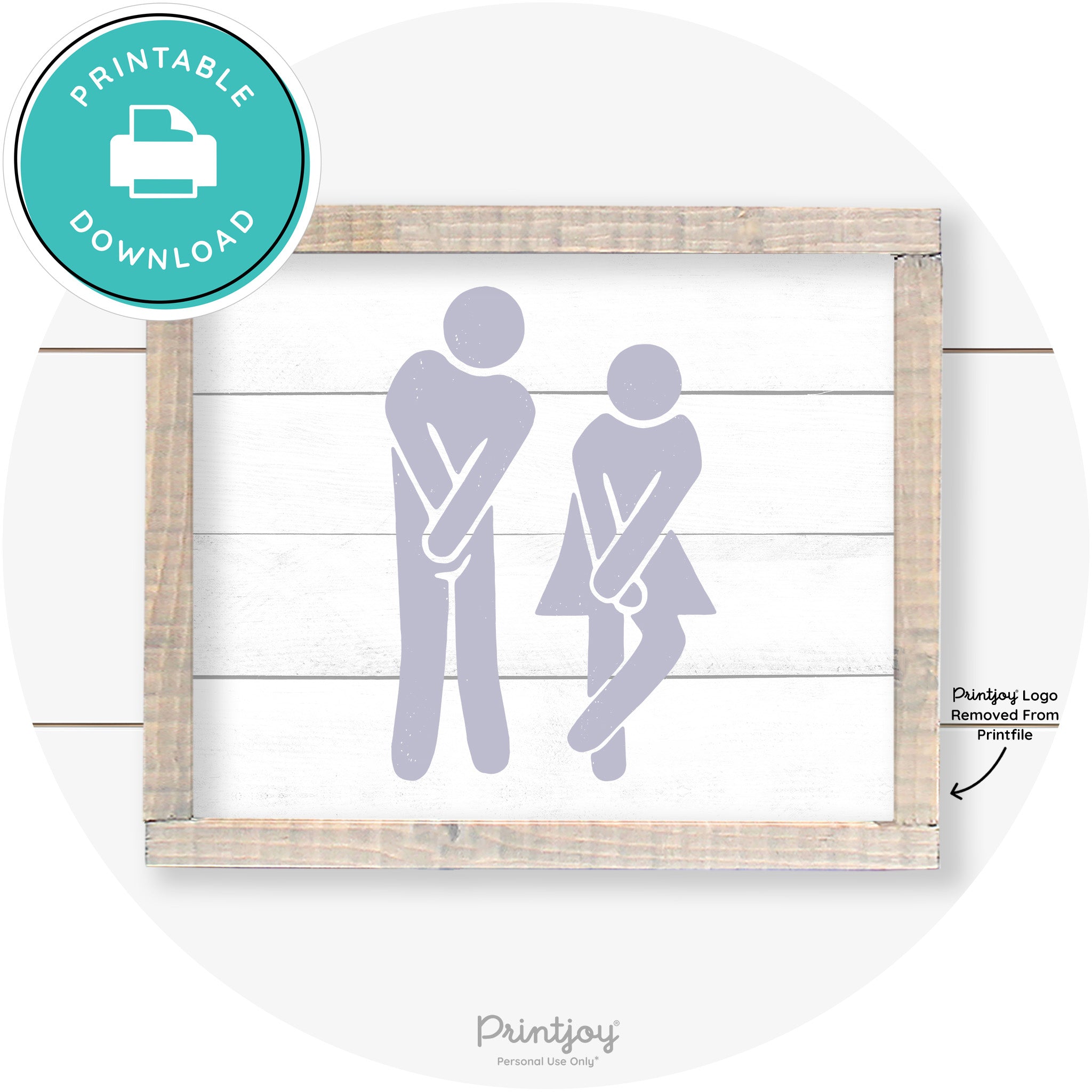 Potty Dance Gotta Go Sign Funny Farmhouse Wall Art Free Printable