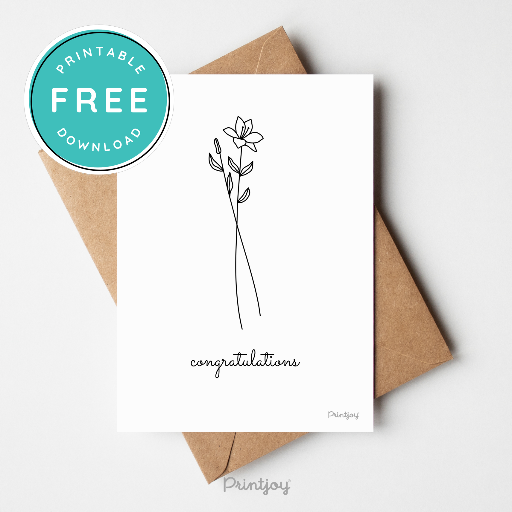 Congratulations Greeting Card Lovely Floral Line Art Free Printable congratulations-greeting-card-lovely-floral-line-art-free-printable