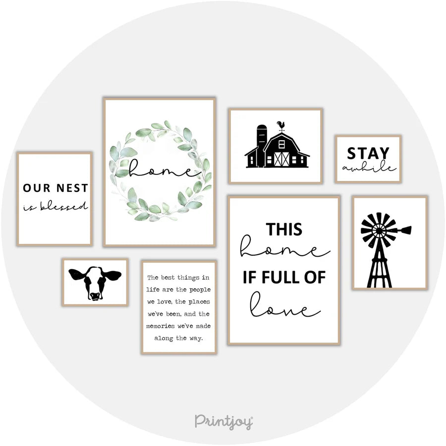 Windmill Rustic Farmhouse Living Room Wall Art Decor Free Printable
