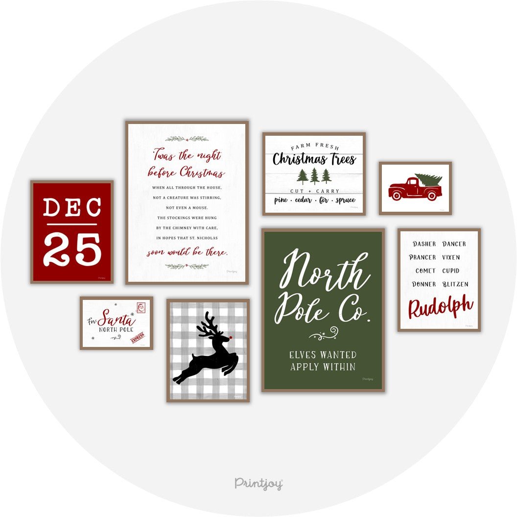 Farm Fresh Christmas Trees Rustic Farmhouse Wall Art Free Printable