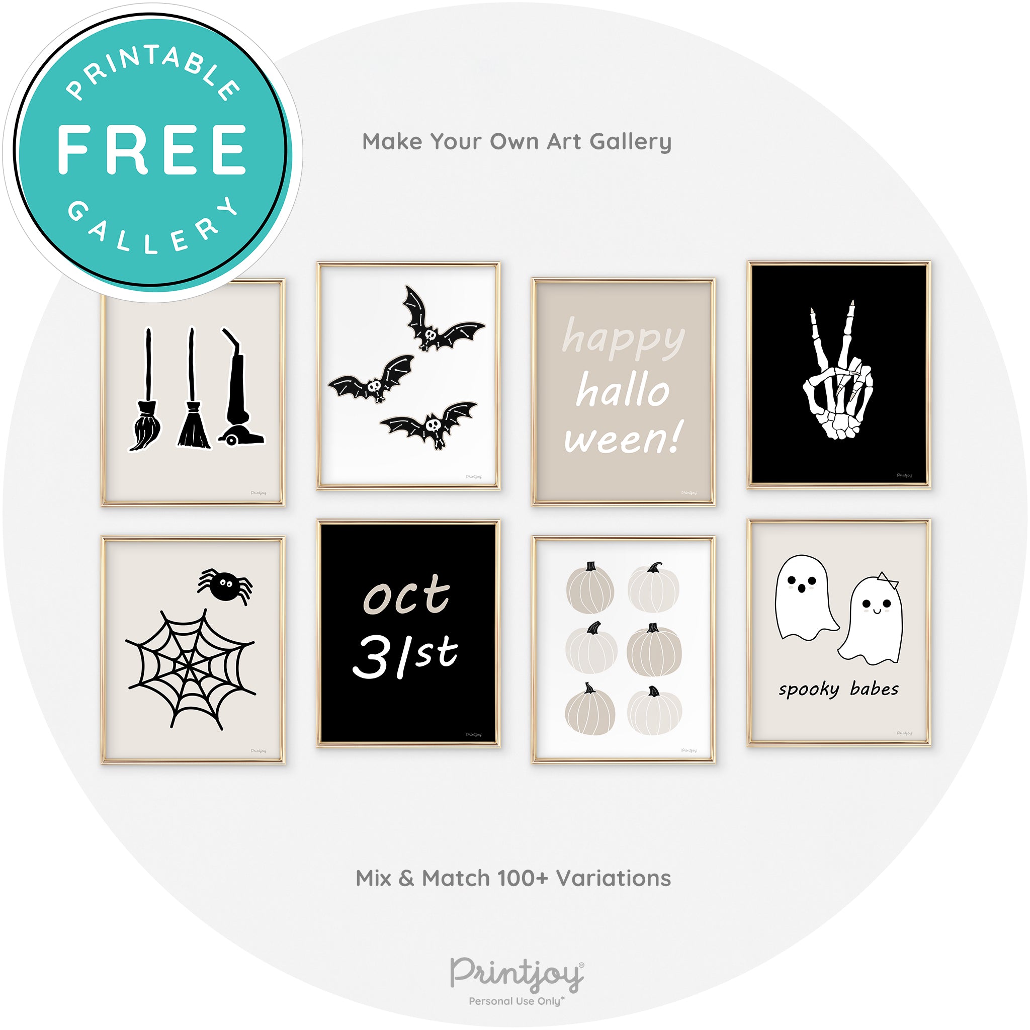 Happy Halloween Fun Cute Chic Halloween Wall Art Free Printable