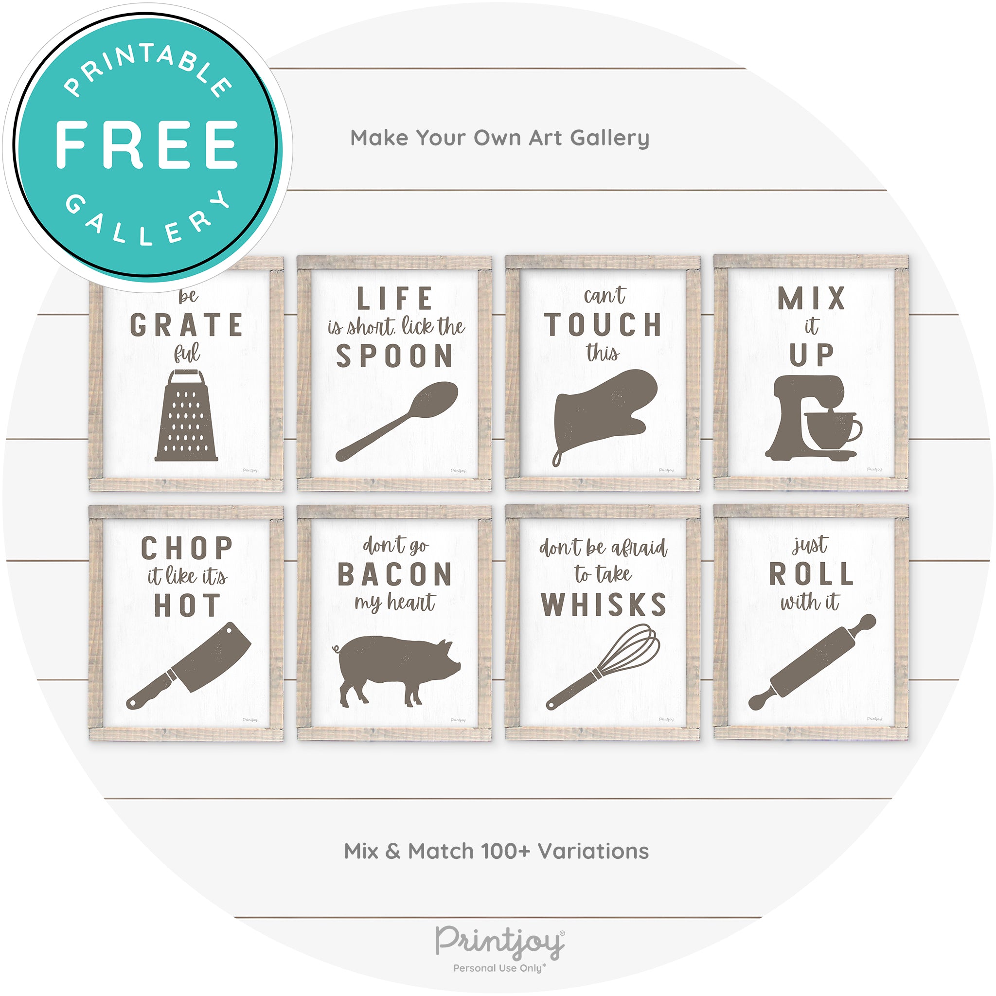 Be Grateful Cheese Grater Farmhouse Kitchen Wall Art Free Printable