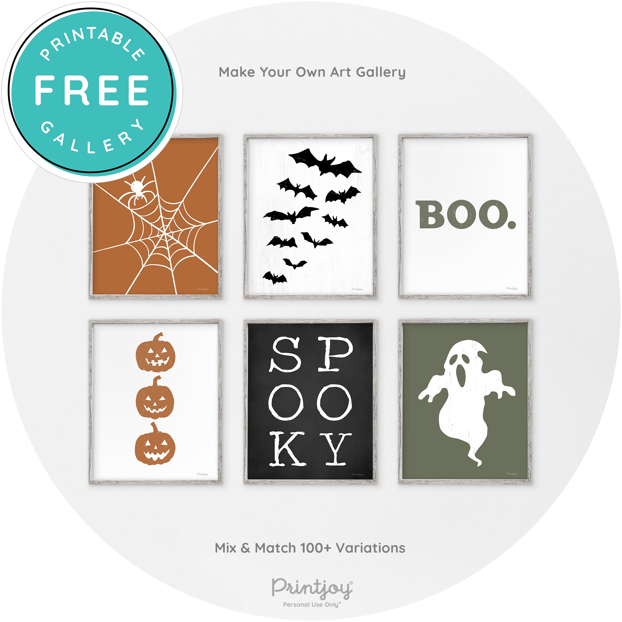 Creepy Skinny Cat Modern Vintage Halloween Wall Art Free Printable - Printjoy