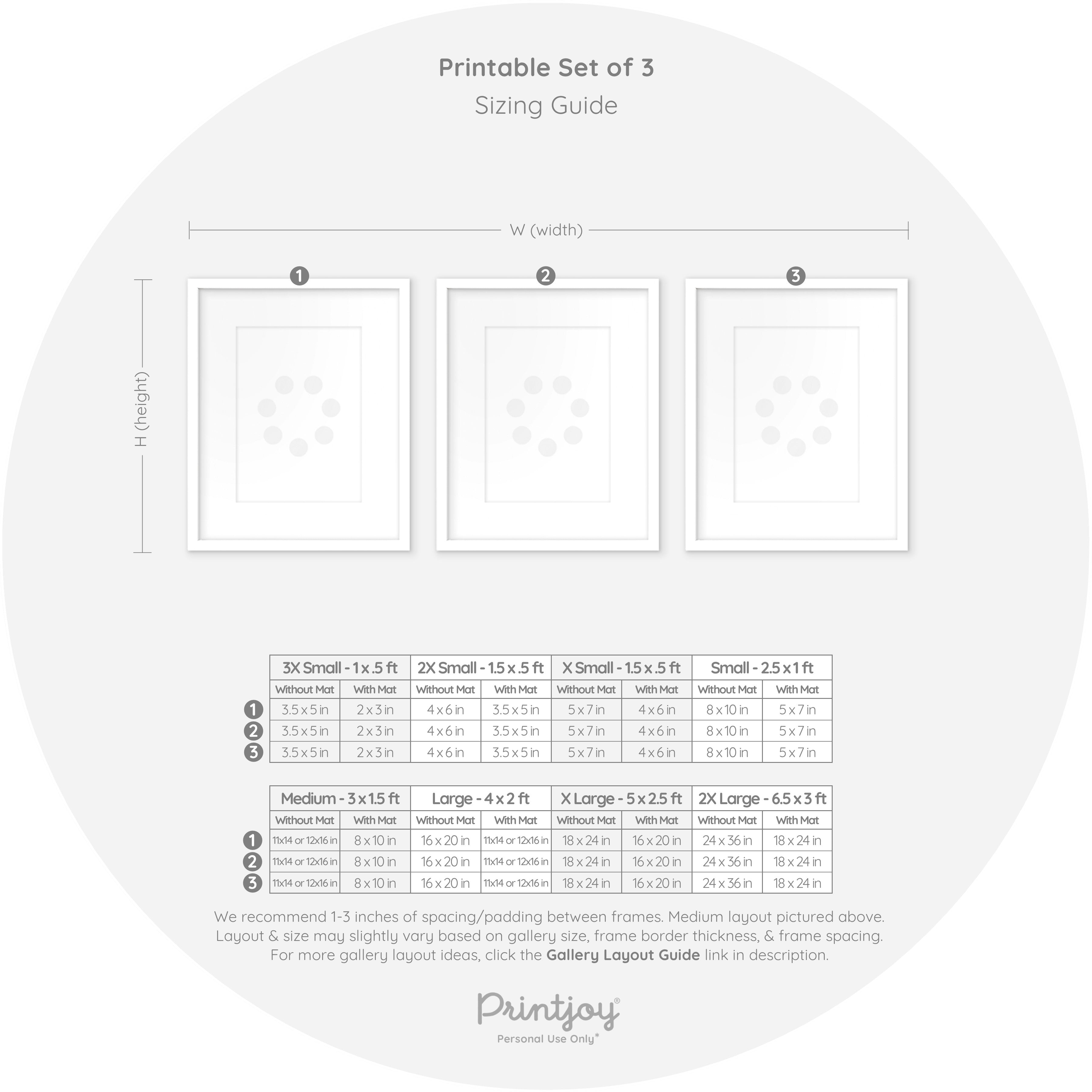 Joy Cursive Set Of 3 Christmas Transitional Wall Art Decor Free Printable
