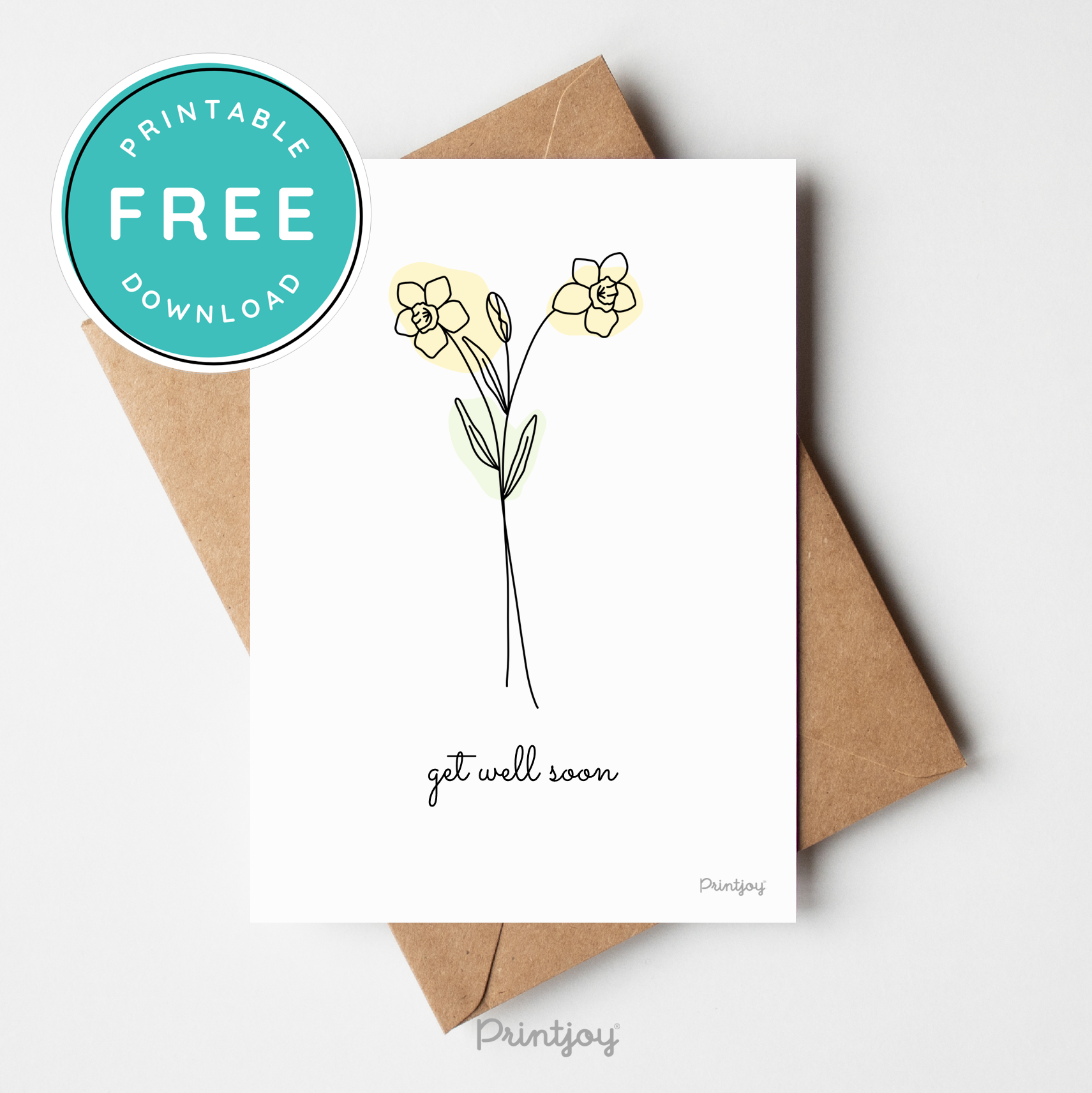 Get Well Soon Greeting Card Lovely Floral Line Art Free Printable get-well-soon-greeting-card-lovely-floral-line-art-free-printable