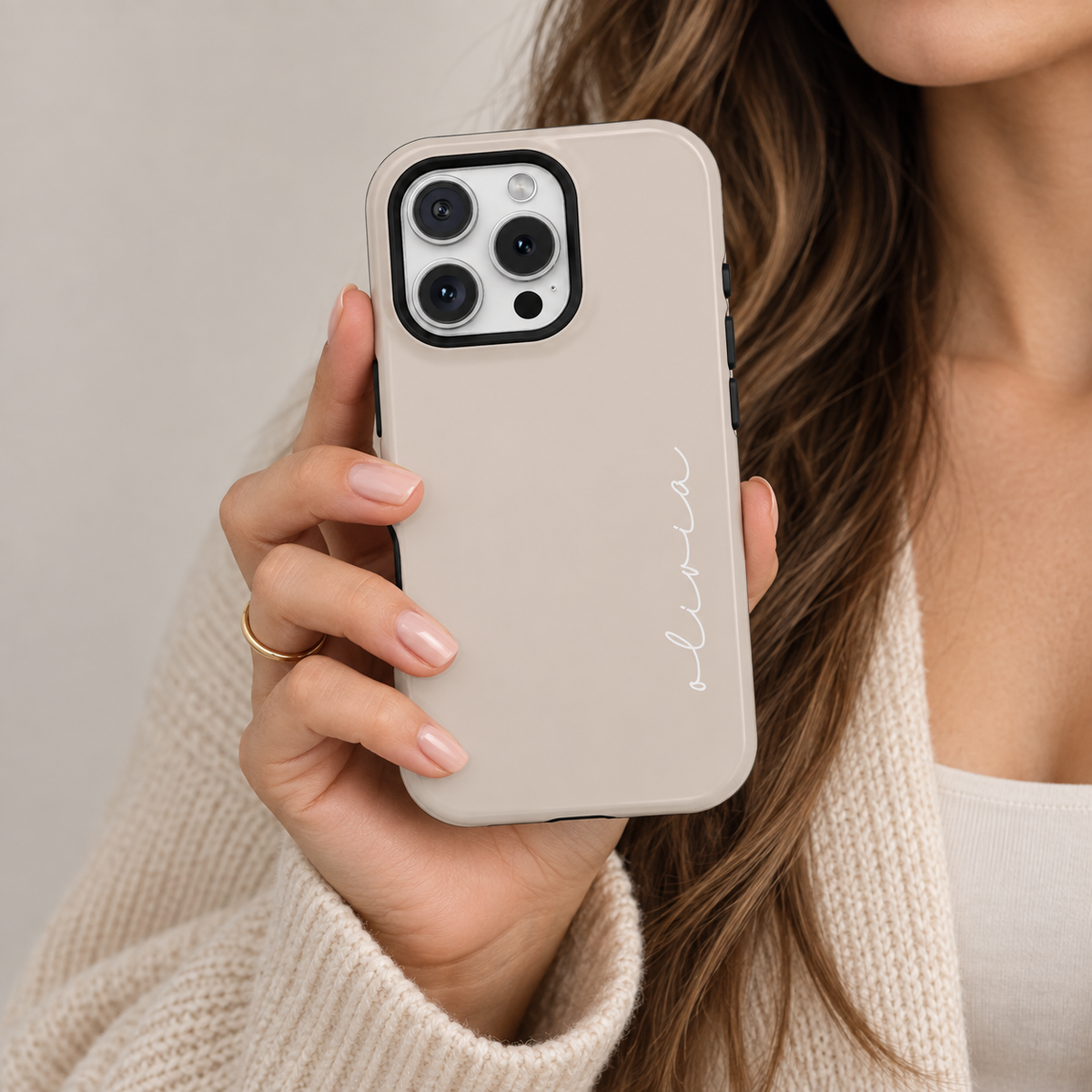 Personalized Name Minimal Hand Script iPhone Case