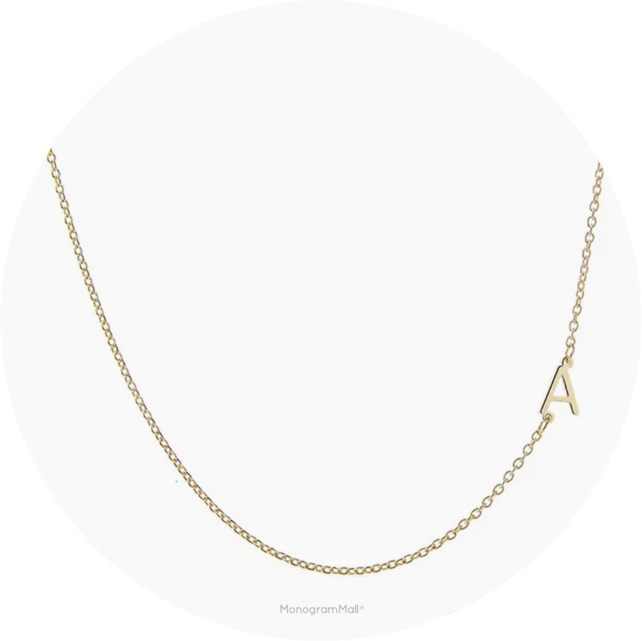 Cute Dainty Modern Chic Sideways Monogram Necklace