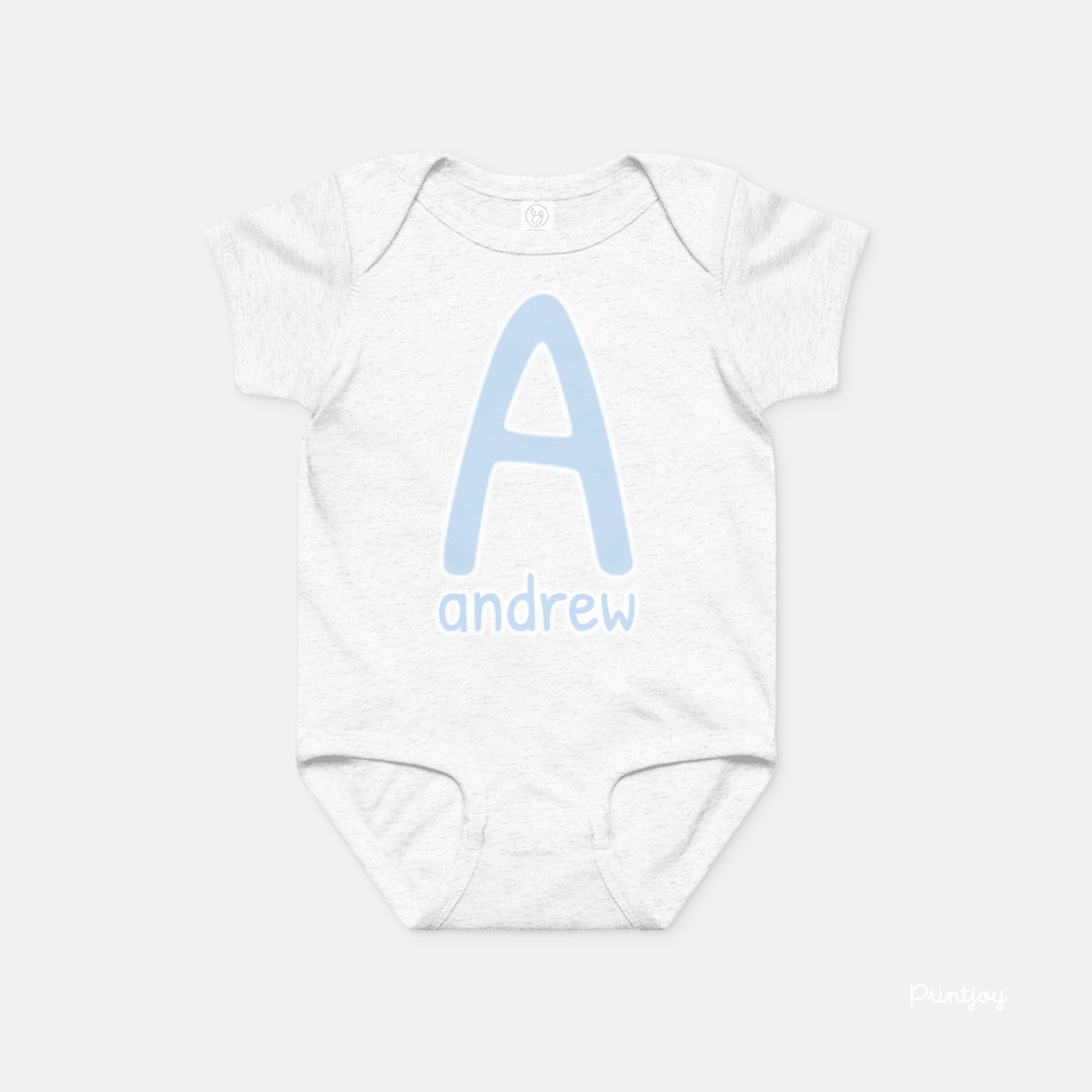 Baby Boy Monogram Name Personalized Onesie - Printjoy