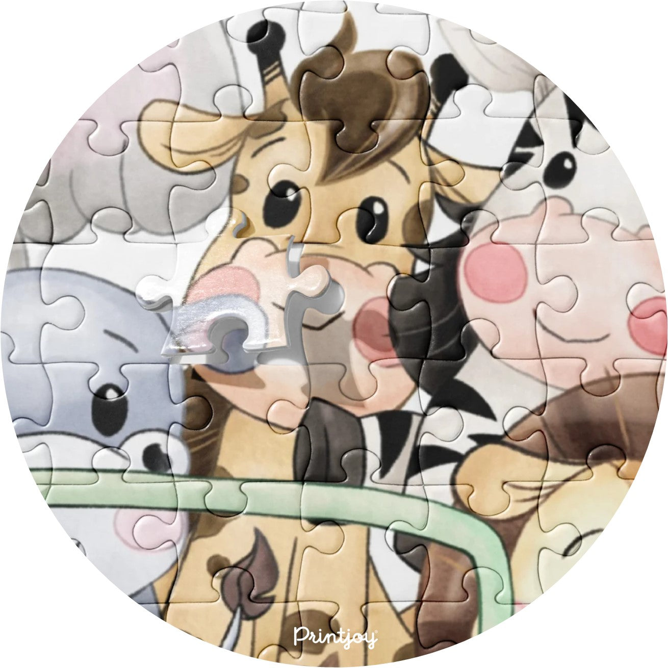 Kids Safari Friends Jeep Personalized Puzzle - Printjoy