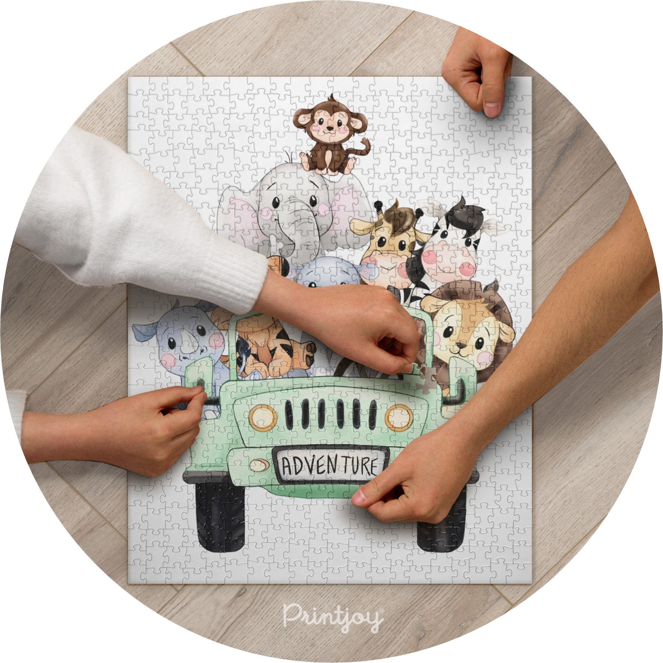 Kids Safari Animal Puzzle Gift - Printjoy