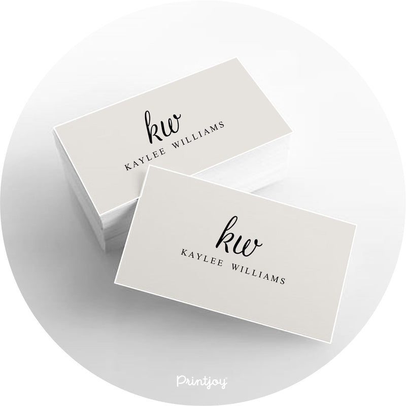 Simply Perfect Elegant Monogram Personalized Chic Business Card Printable