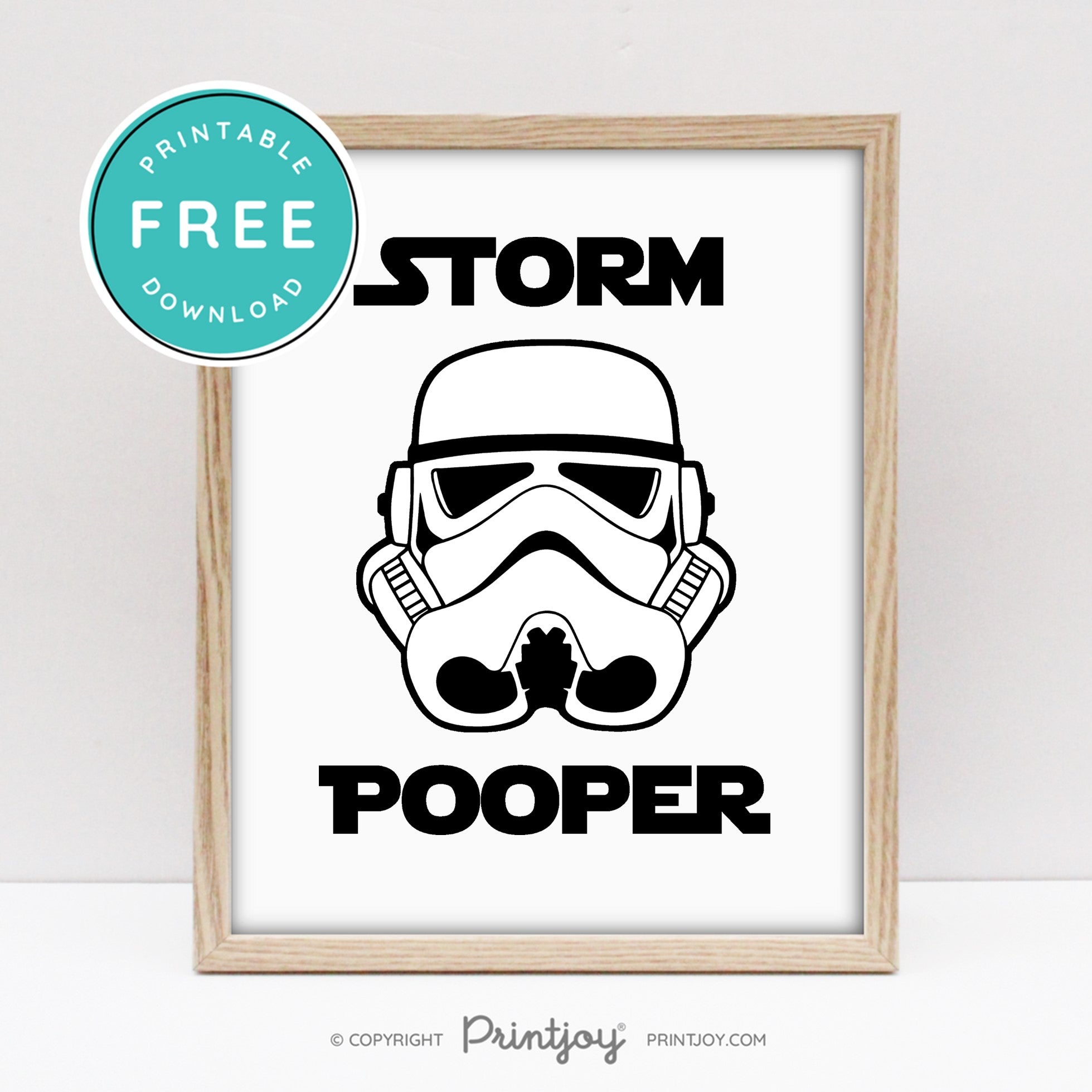 Funny Storm Pooper Kids Bathroom Wall Art Decor Free Printable