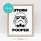 Funny Storm Pooper Kids Bathroom Wall Art Decor Free Printable