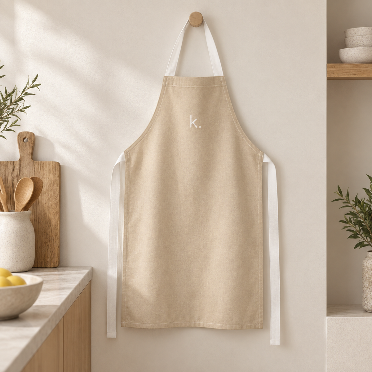 Minimal Personalized Monogram Womens Apron