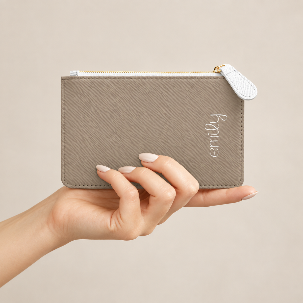 Personalized Name Neutral Mini Clutch Bag