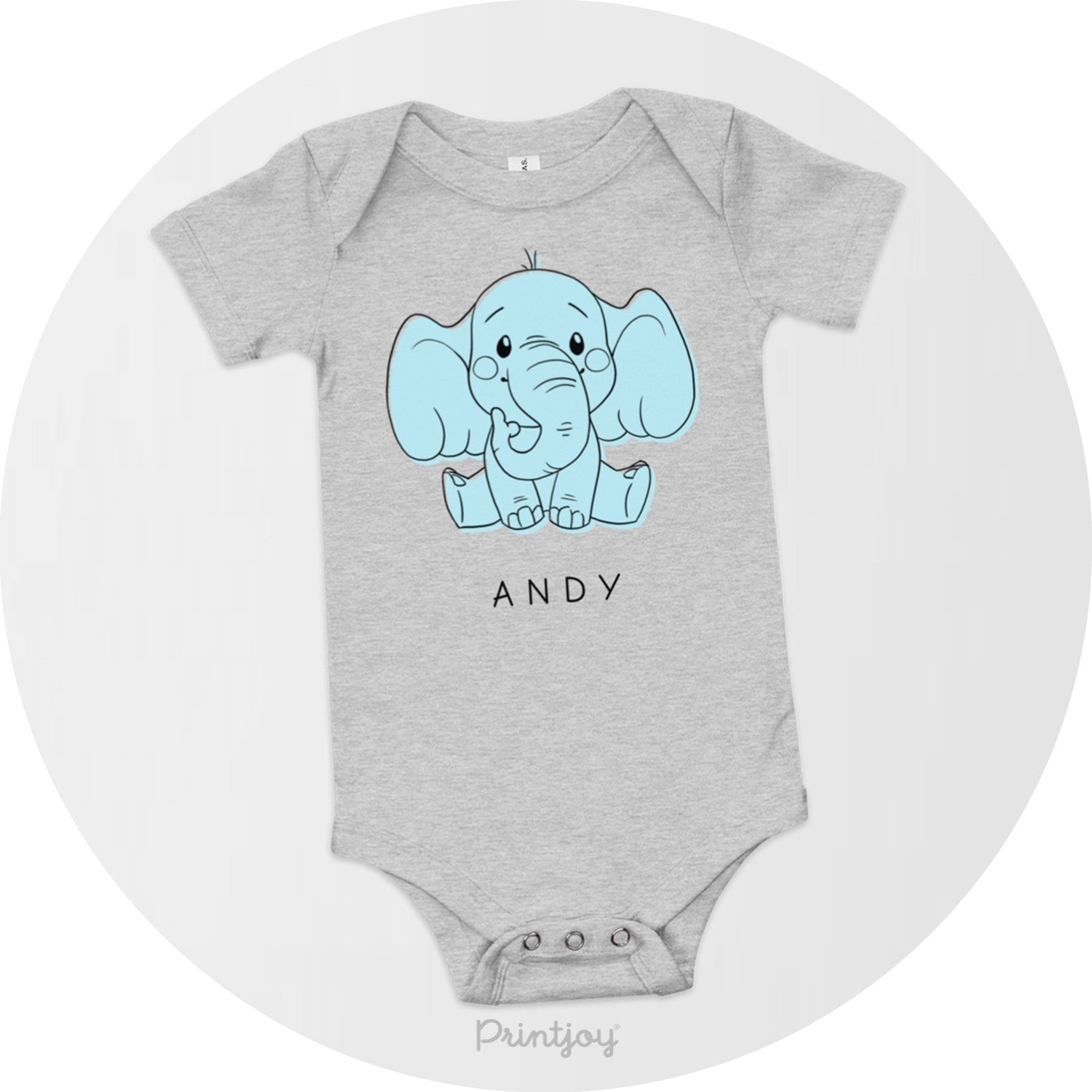 Cute Baby Elephant Personalized Onesie - Printjoy