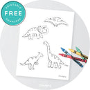 Kids Bright N Fun Dinosaur Coloring Stickers Printable - Printjoy