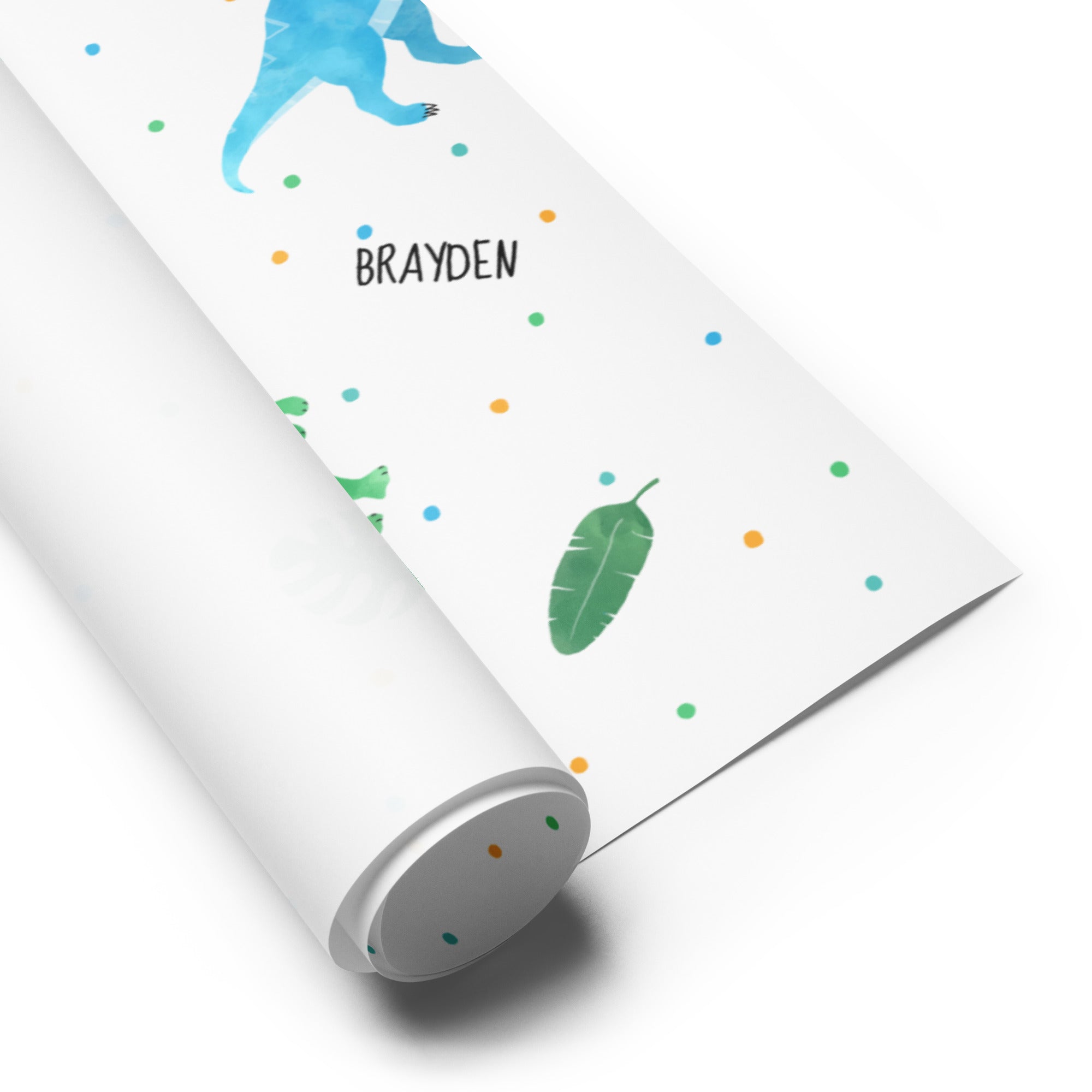 Boys Bright N Fun Dinosaur Birthday Party Gift Wrap Printable - Printjoy