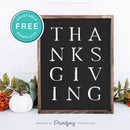 Free Printable Thanksgiving Letters Modern Farmhouse Fall Wall Art Decor Download - Printjoy