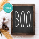 Free Printable Boo Modern Farmhouse Halloween Wall Art Decor Download - Printjoy