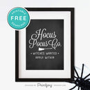 Free Printable Hocus Pocus Co Witches Wanted Apply Within Halloween Wall Art Decor Download - Printjoy