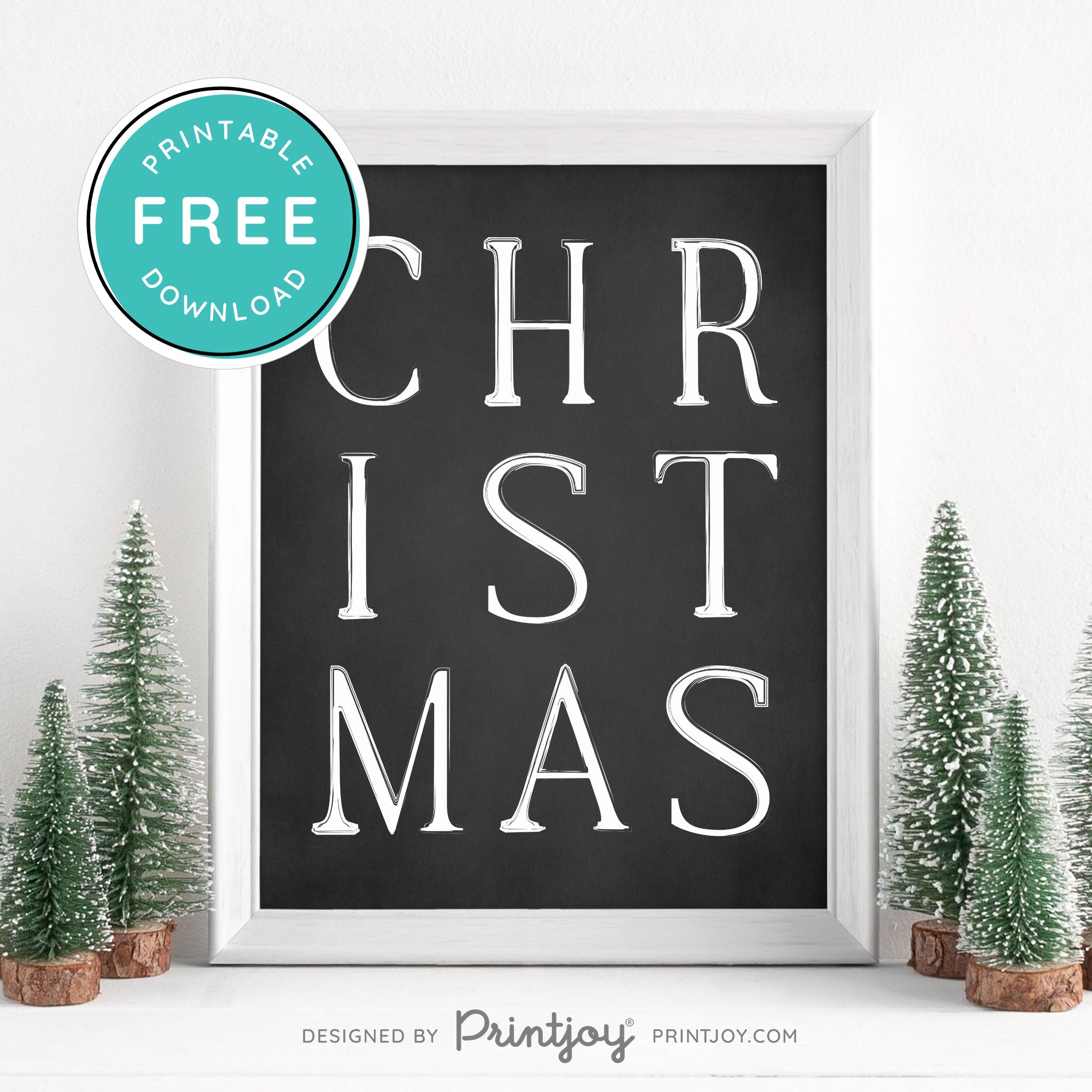 Free Printable Christmas Farmhouse Winter Wall Art Decor Download - Printjoy