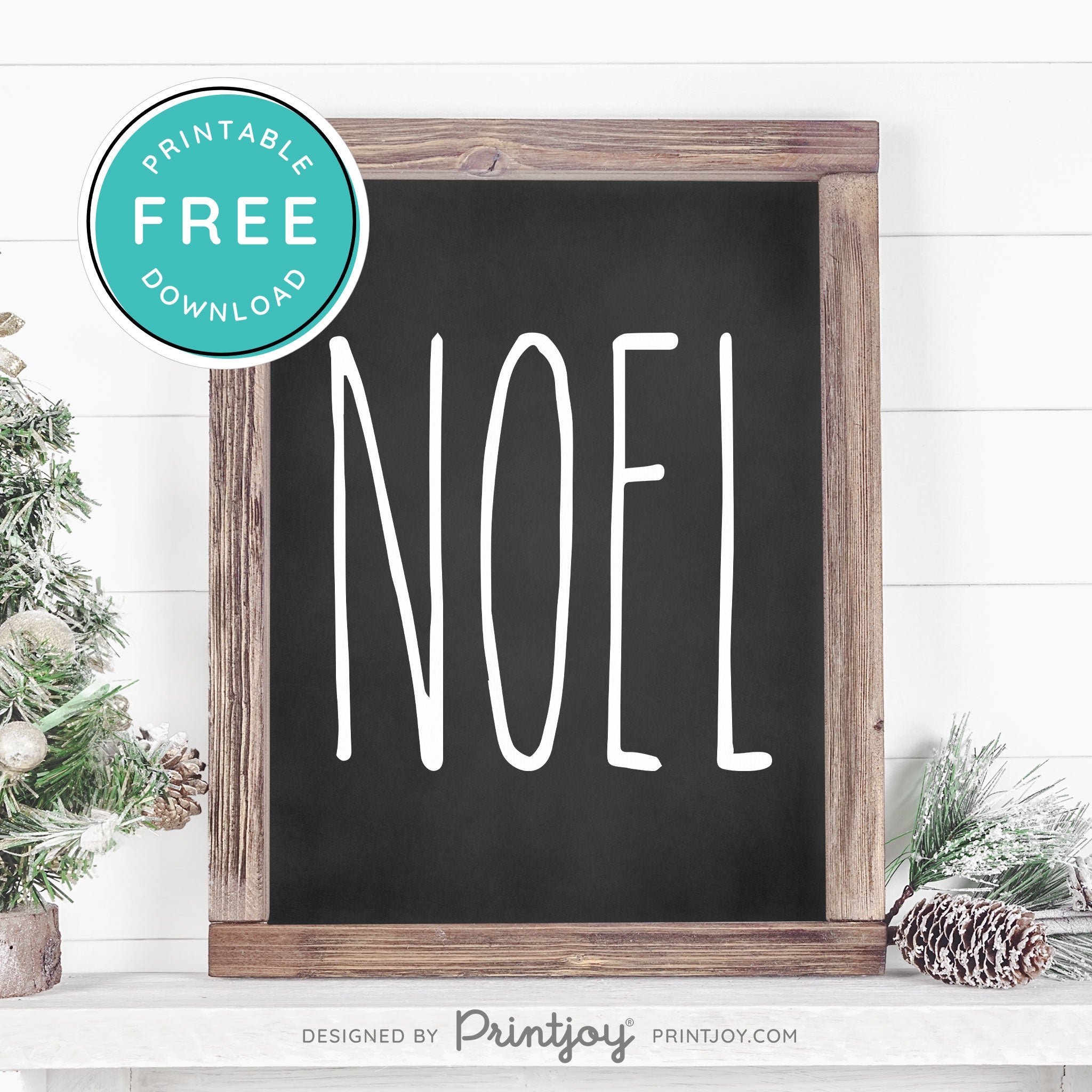 Free Printable Noel Christmas Farmhouse Winter Wall Art Decor Download - Printjoy