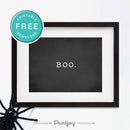 Free Printable Mini Boo Halloween Wall Art Decor Download - Printjoy