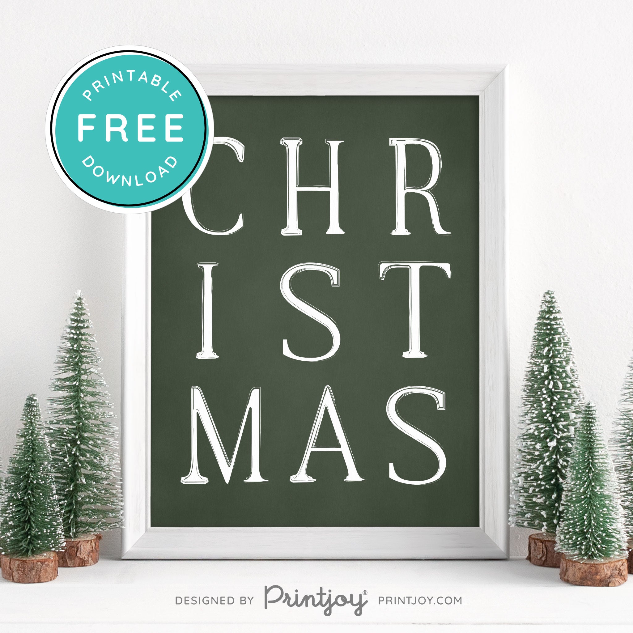 Free Printable Christmas Farmhouse Winter Wall Art Decor Download - Printjoy