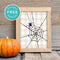 Free Printable Creepy Spider Web Halloween Wall Art Decor Download - Printjoy