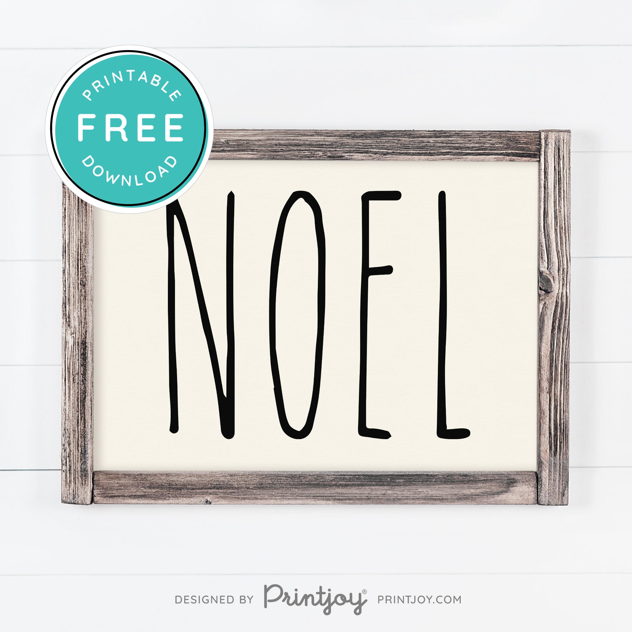 Free Printable Noel Christmas Farmhouse Winter Wall Art Decor Download - Printjoy