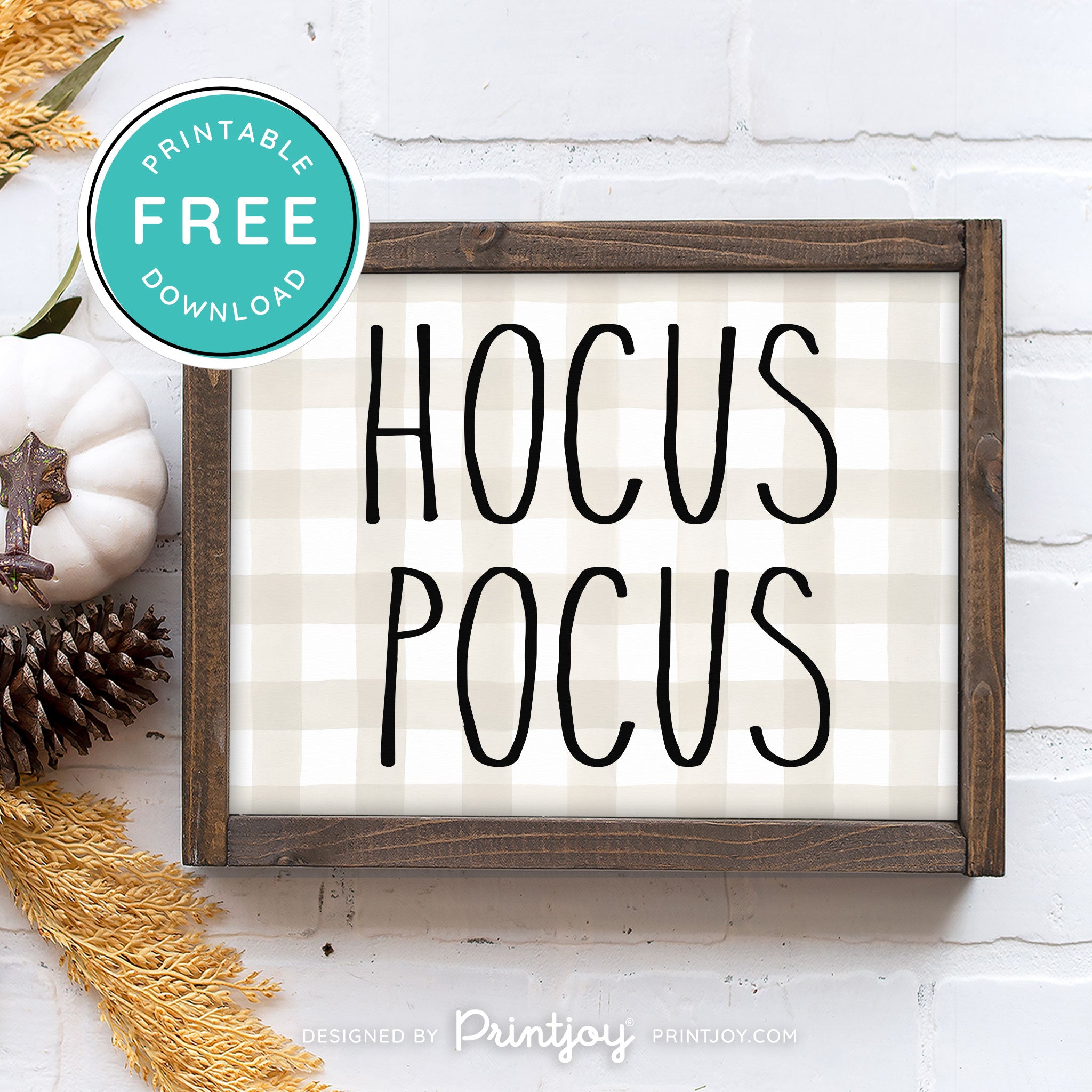 Free Printable Hocus Pocus Modern Farmhouse Halloween Wall Art Decor Download - Printjoy