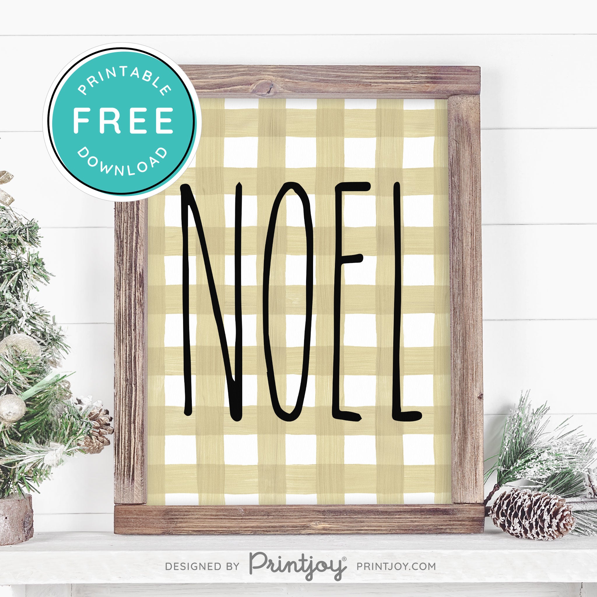 Free Printable Noel Christmas Farmhouse Winter Wall Art Decor Download - Printjoy